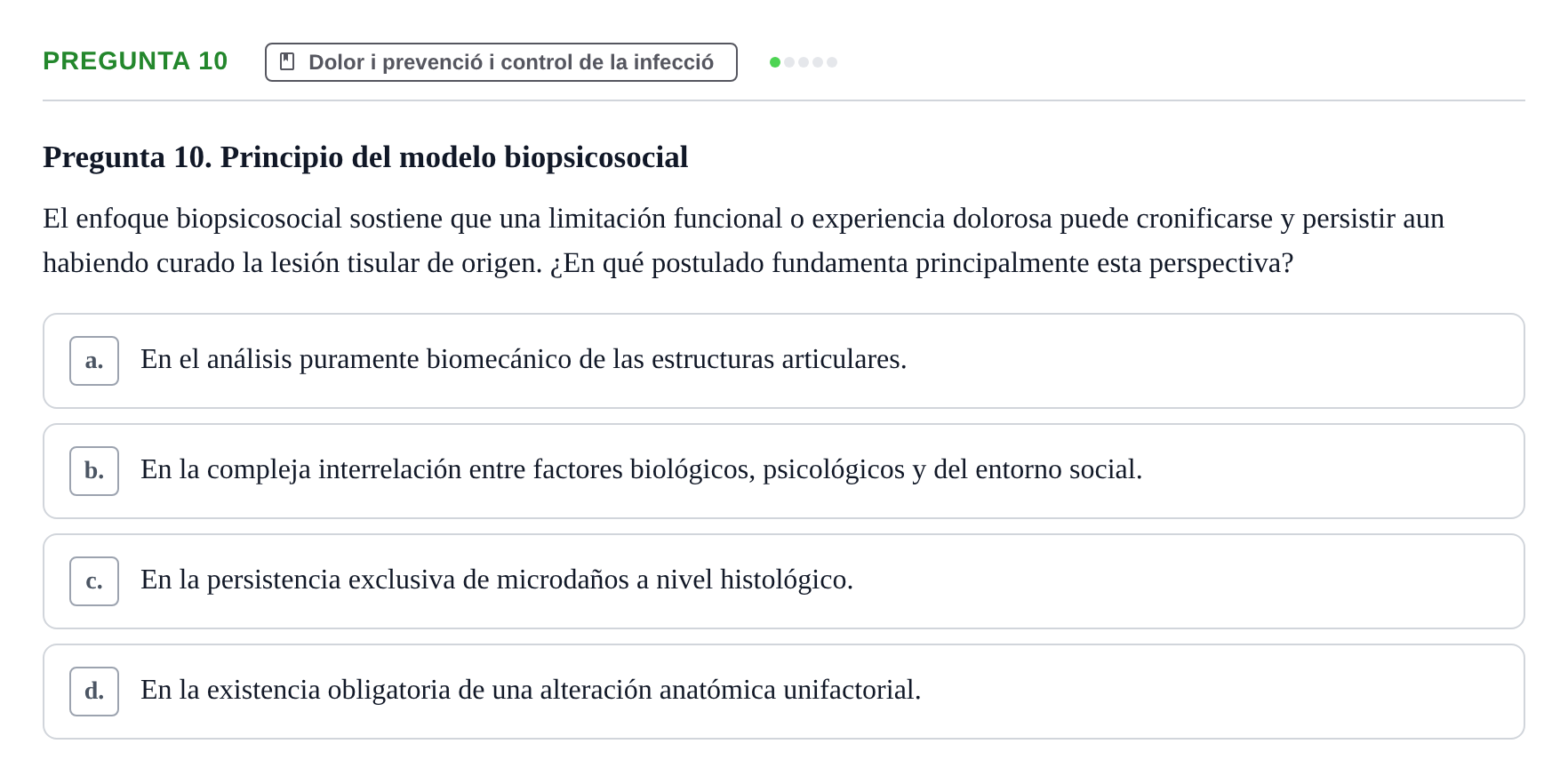 Enunciado: Pregunta 10