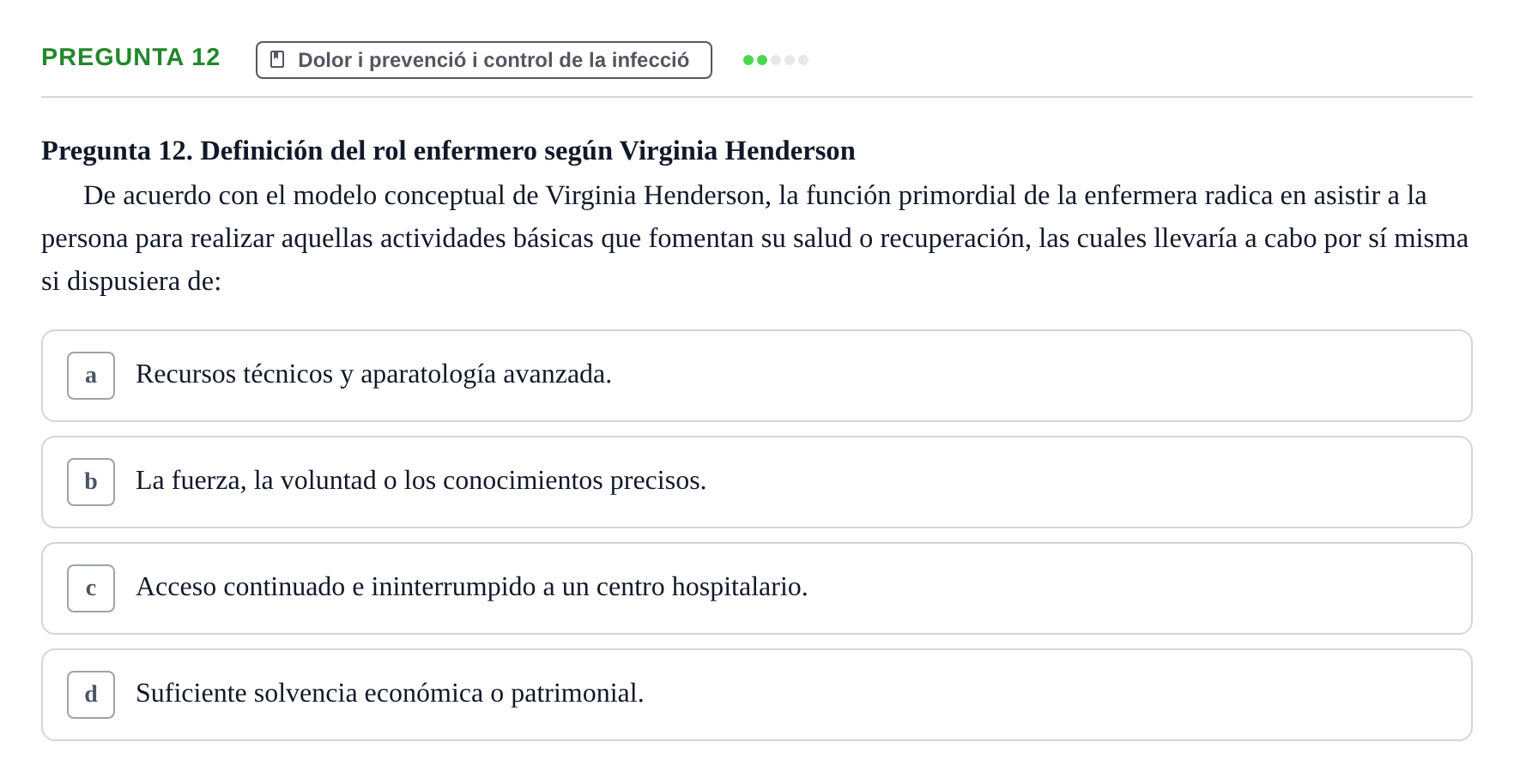 Enunciado: Pregunta 12