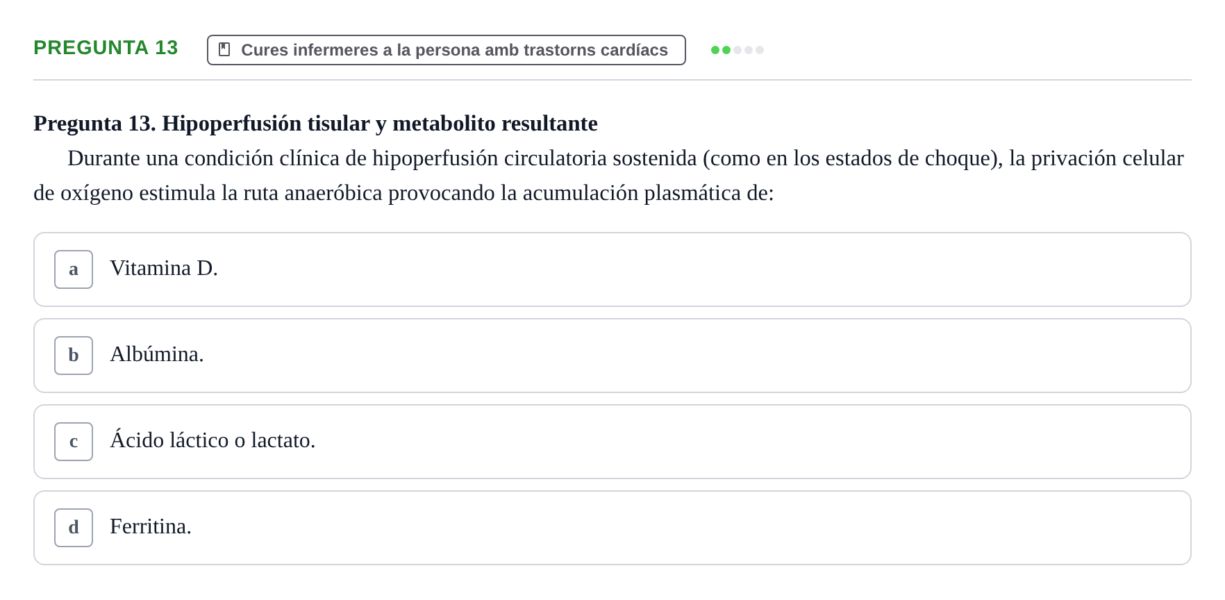 Enunciado: Pregunta 13