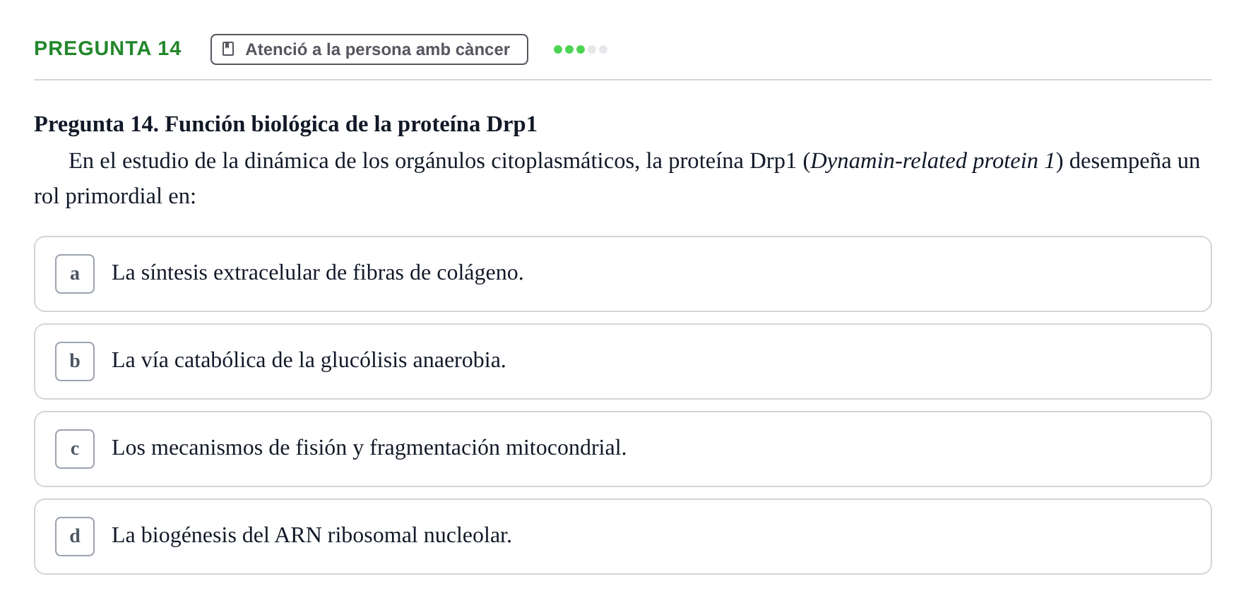 Enunciado: Pregunta 14
