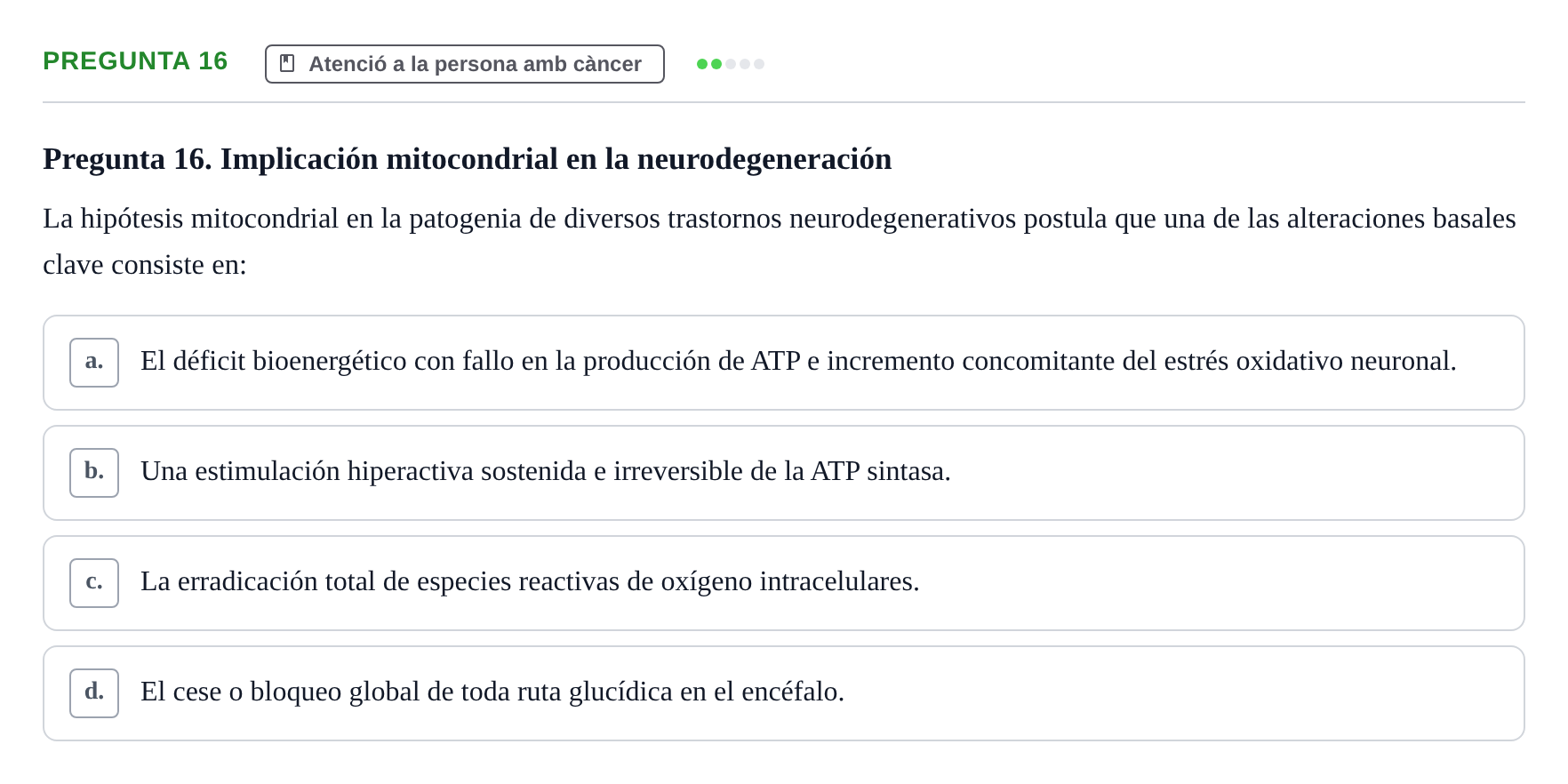 Enunciado: Pregunta 16