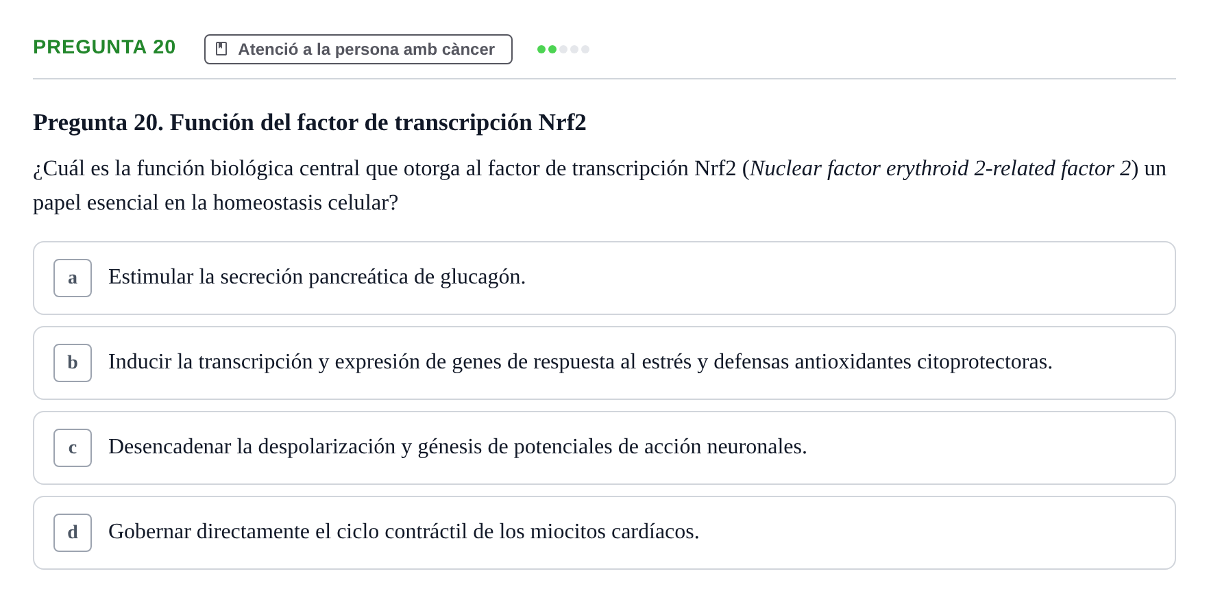 Enunciado: Pregunta 20