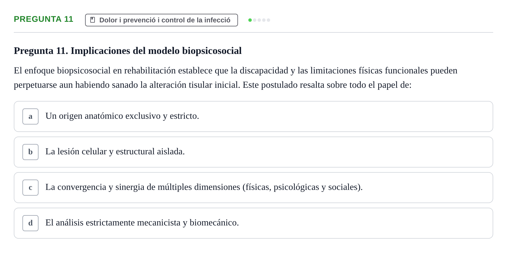Enunciado: Pregunta 11