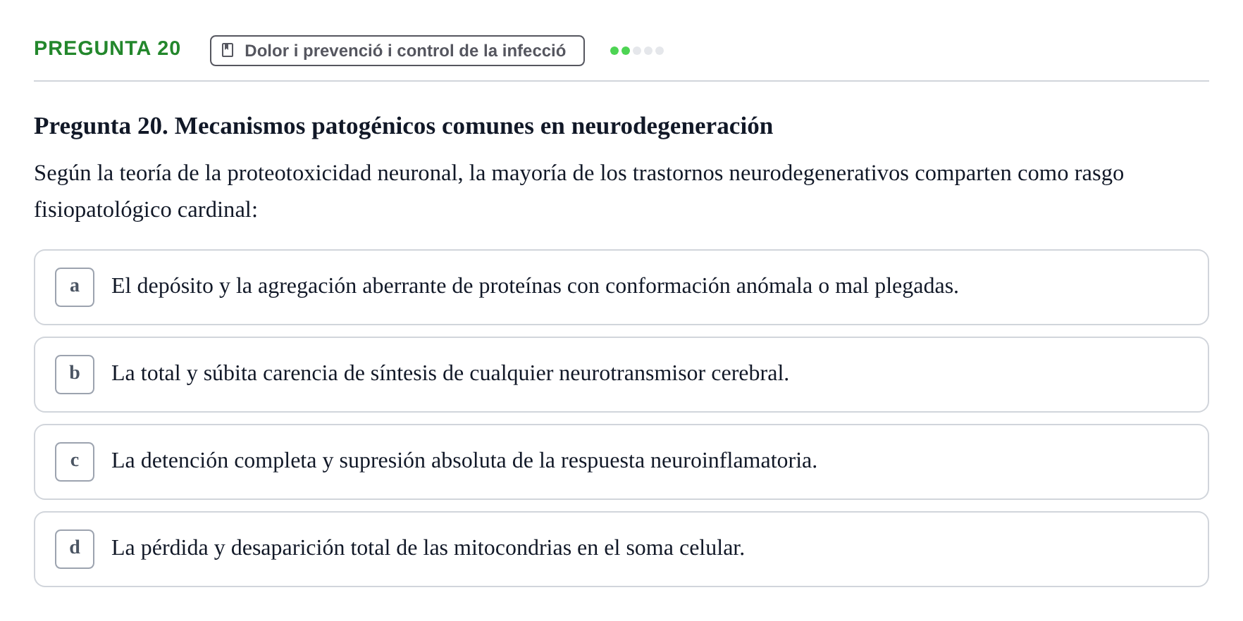 Enunciado: Pregunta 20