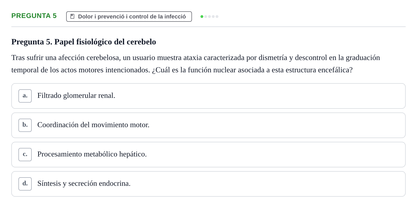 Enunciado: Pregunta 5