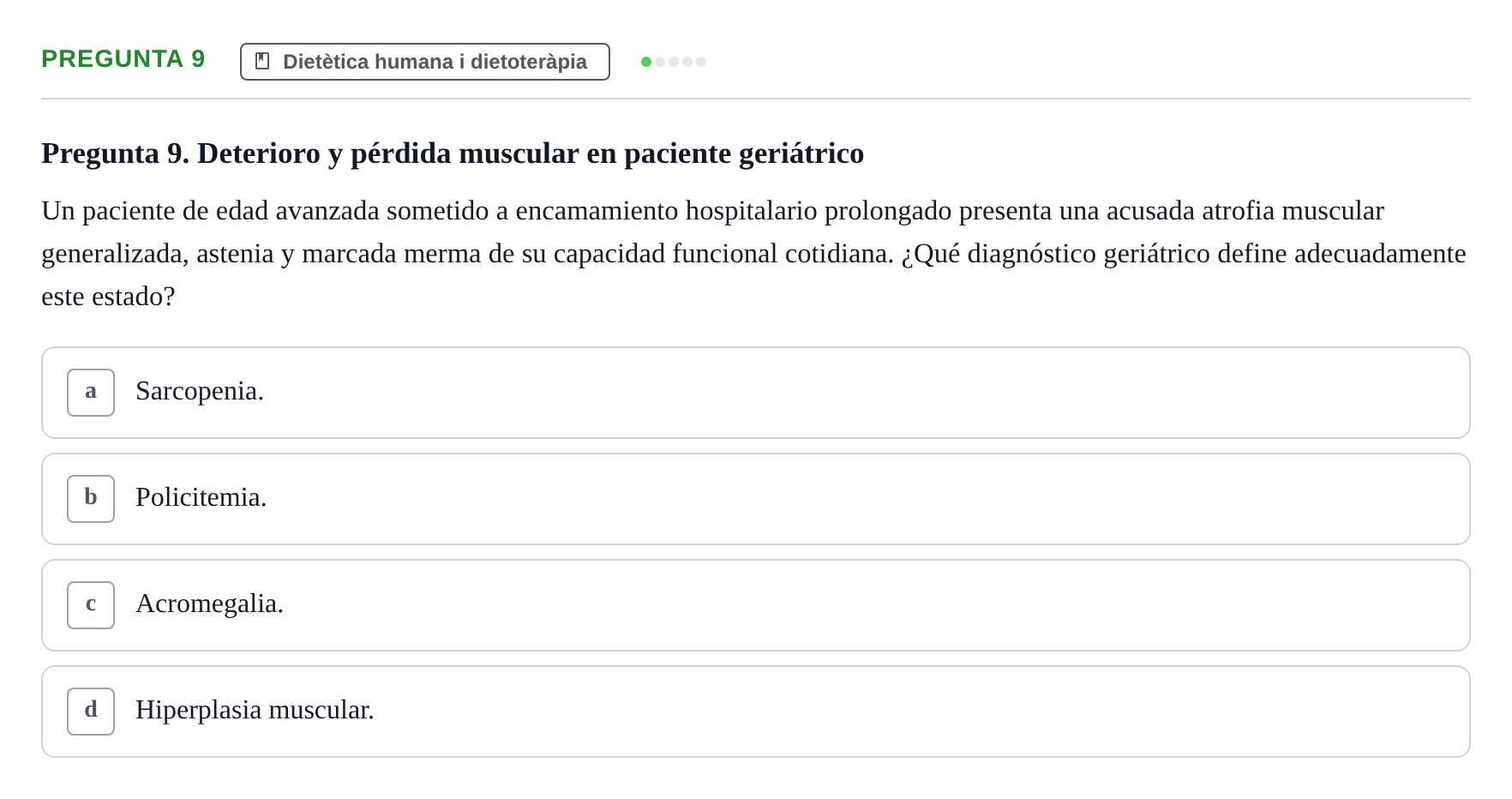 Enunciado: Pregunta 9