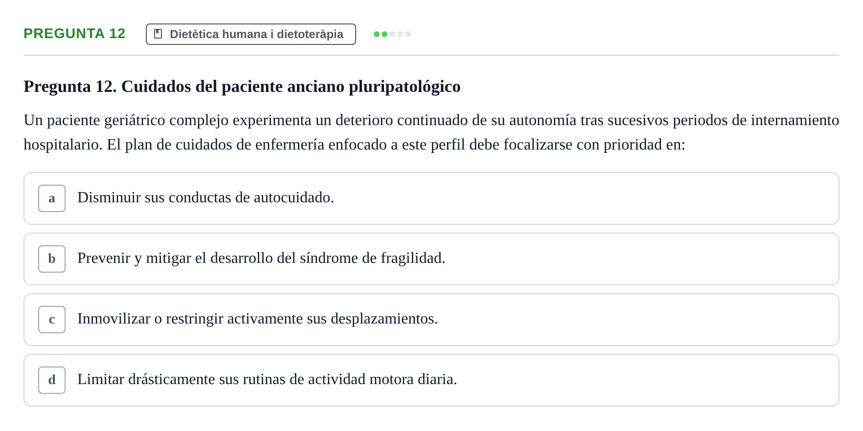 Enunciado: Pregunta 12