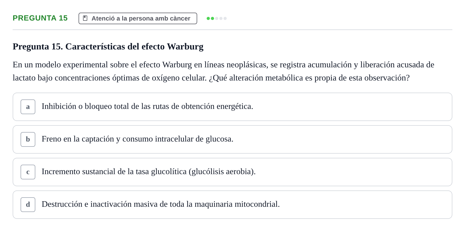 Enunciado: Pregunta 15
