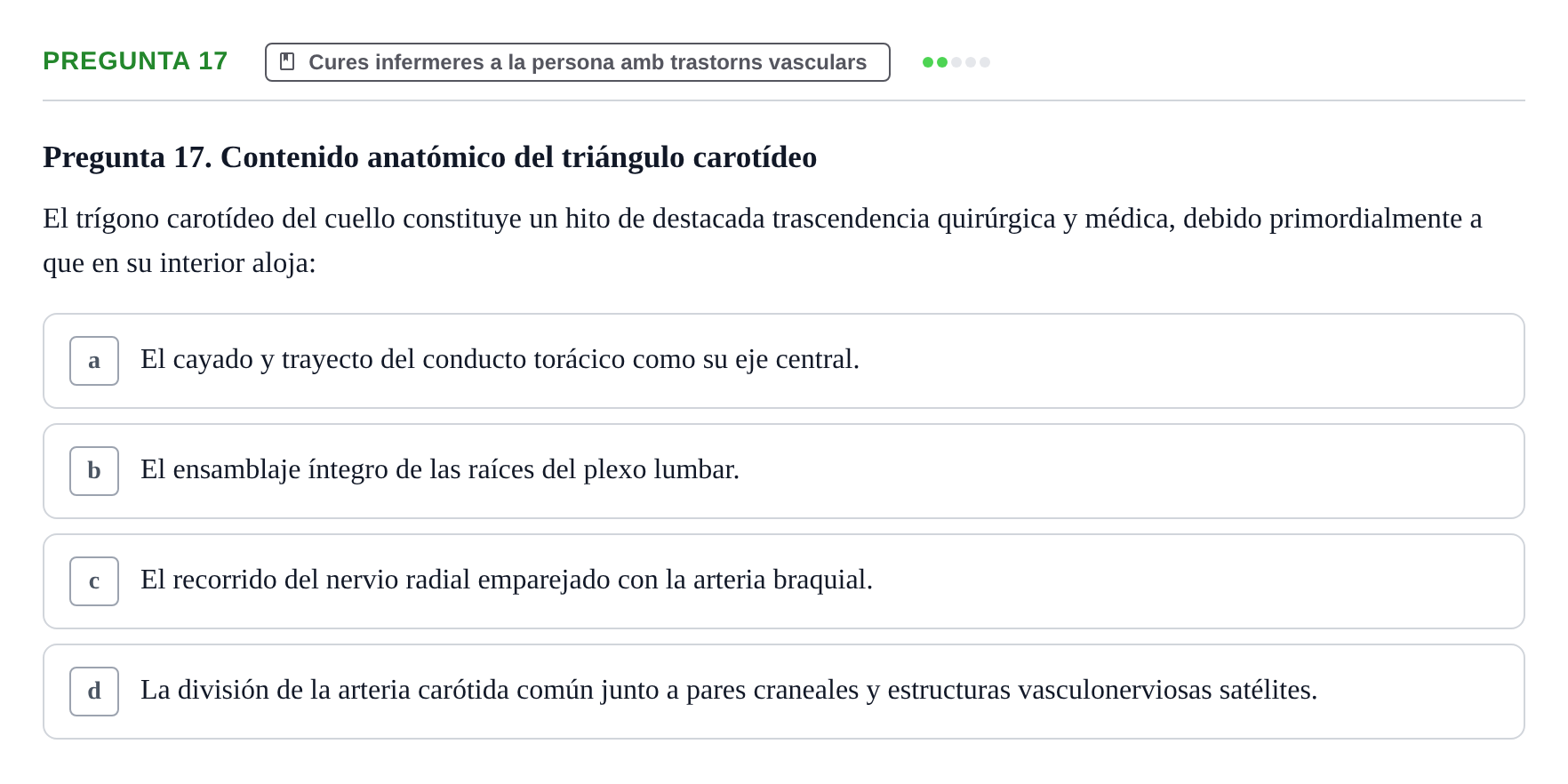 Enunciado: Pregunta 17