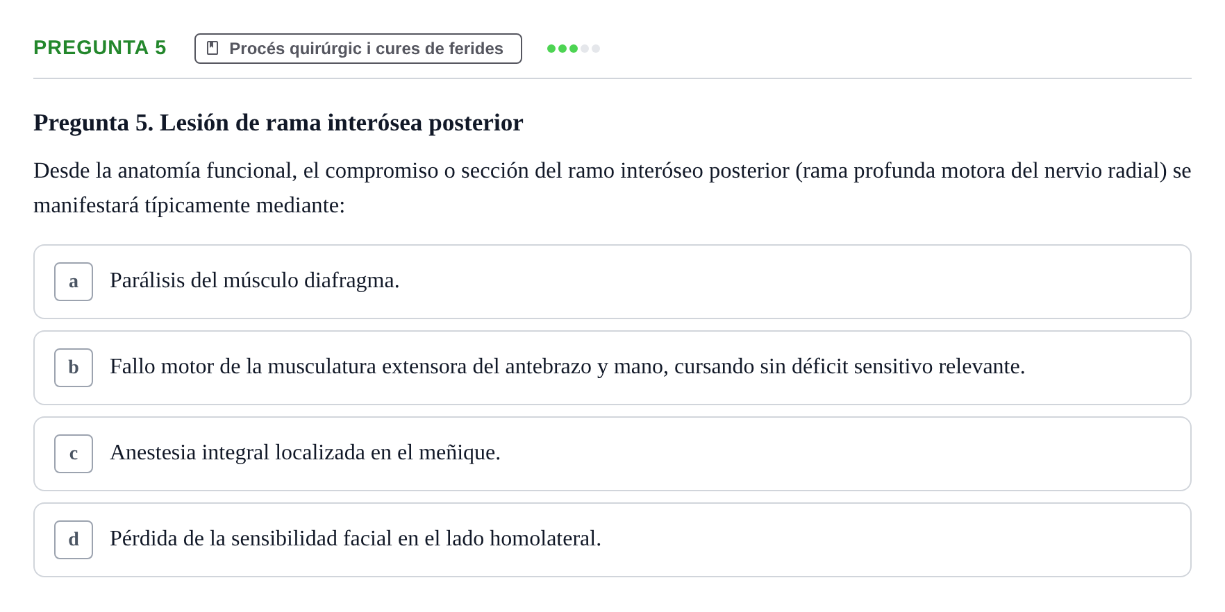 Enunciado: Pregunta 5
