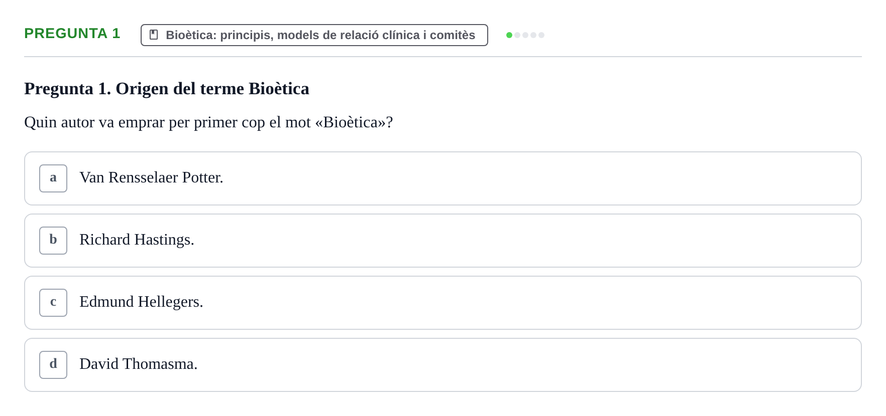 Enunciado: Pregunta 1 · ètica i legislaciò en infermeria UB Examen d'Ètica i Legislació en Infermeria