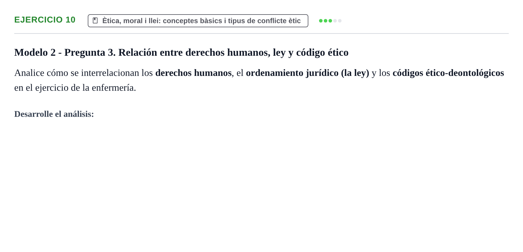 Enunciado: Problema 10 · ètica i legislaciò en infermeria UB 2002