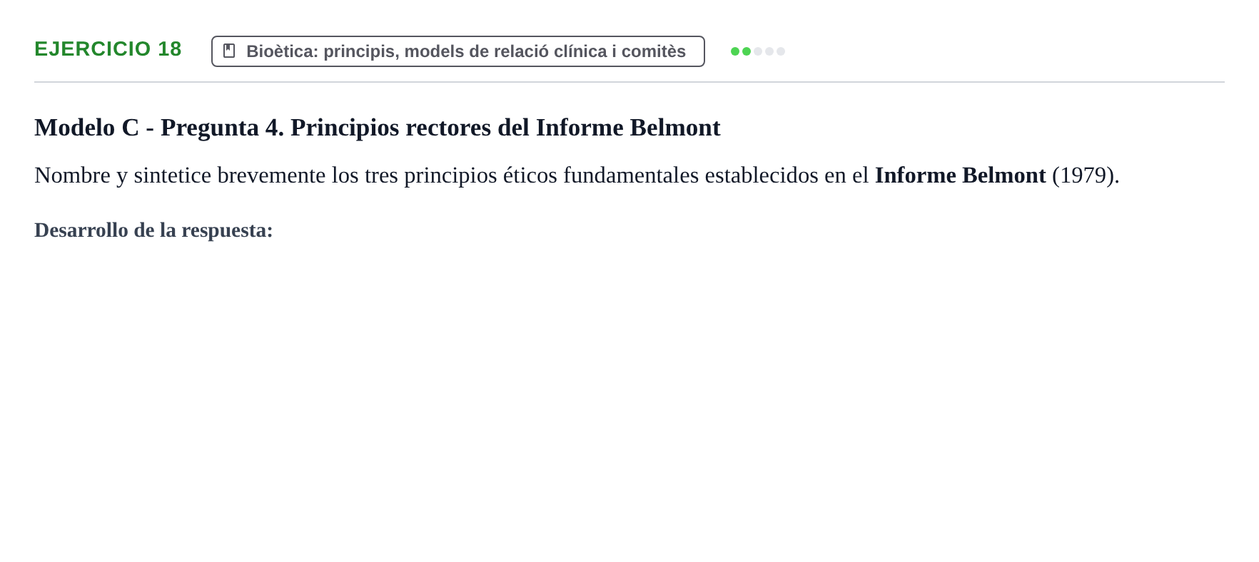 Enunciado: Problema 18 · ètica i legislaciò en infermeria UB 2002