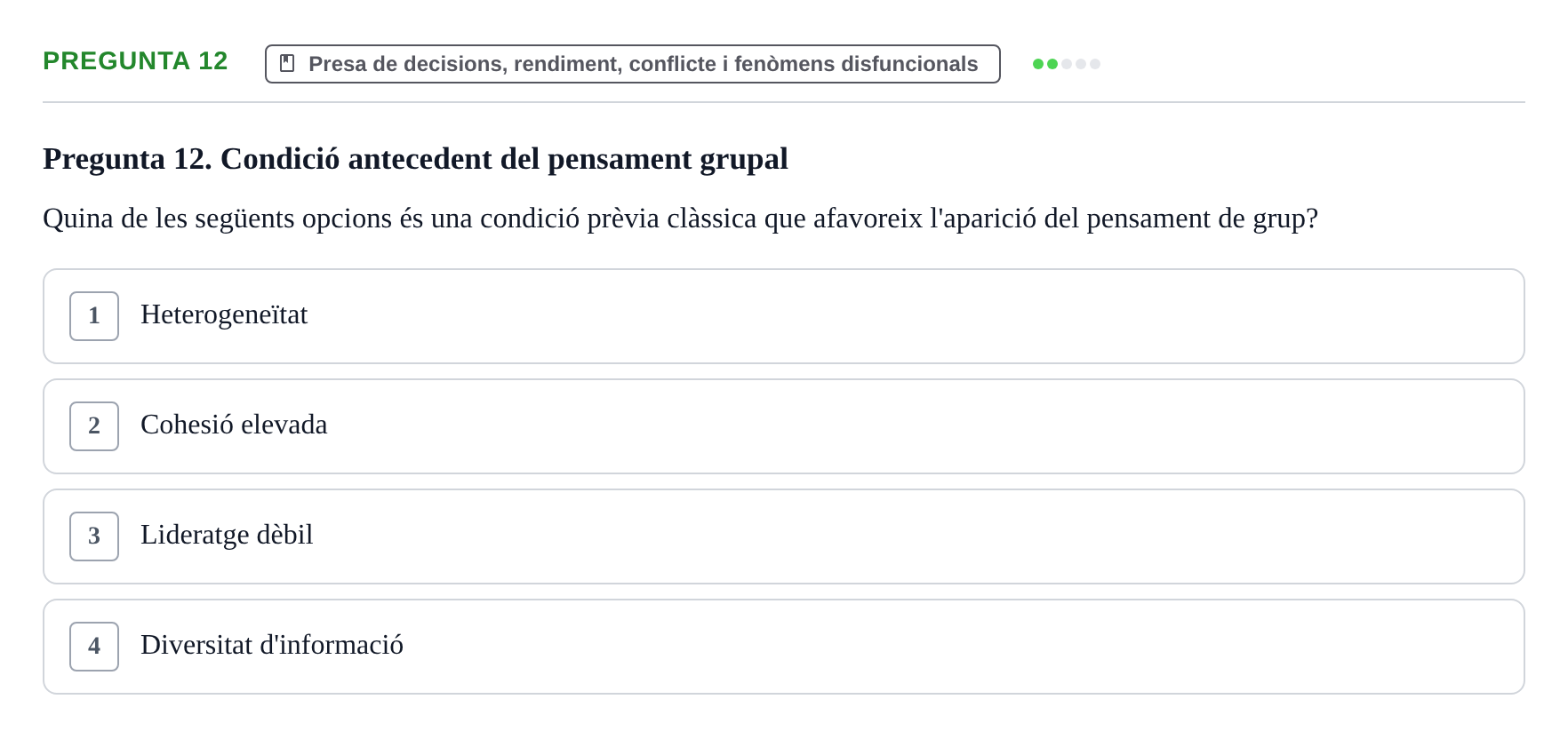 Enunciado: Pregunta 12
