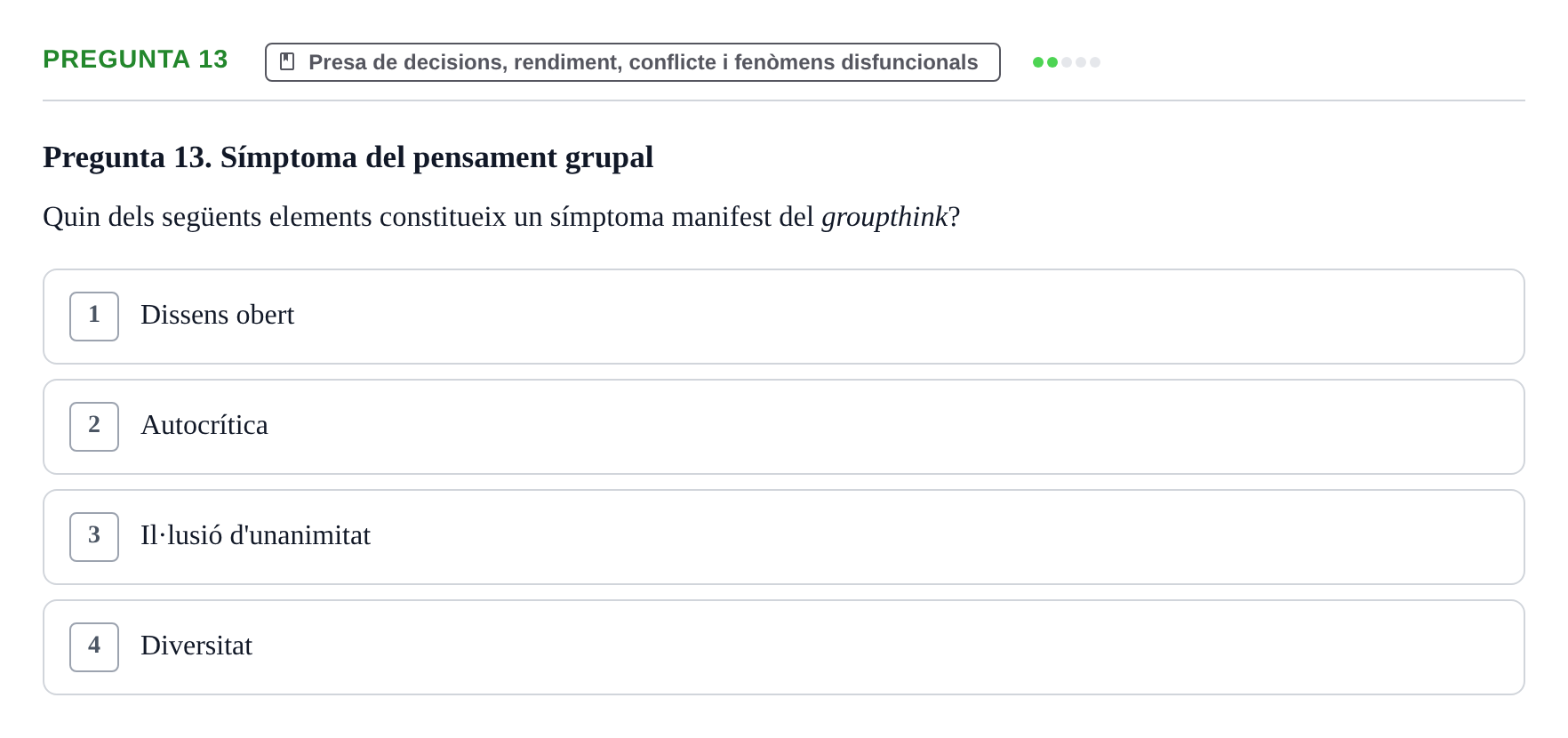 Enunciado: Pregunta 13
