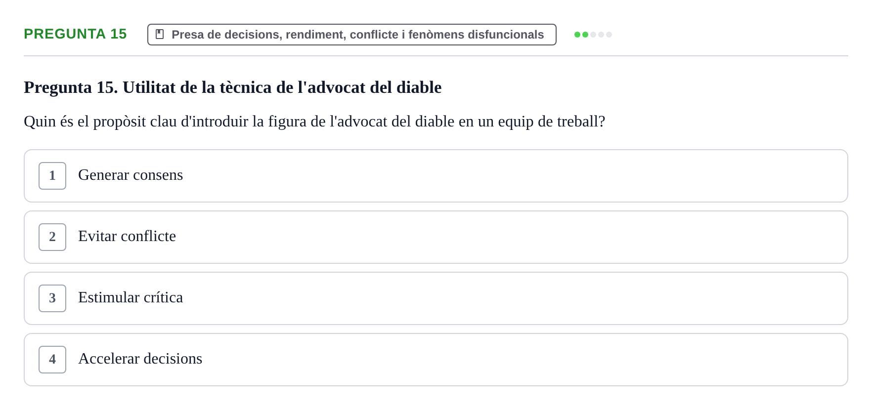 Enunciado: Pregunta 15