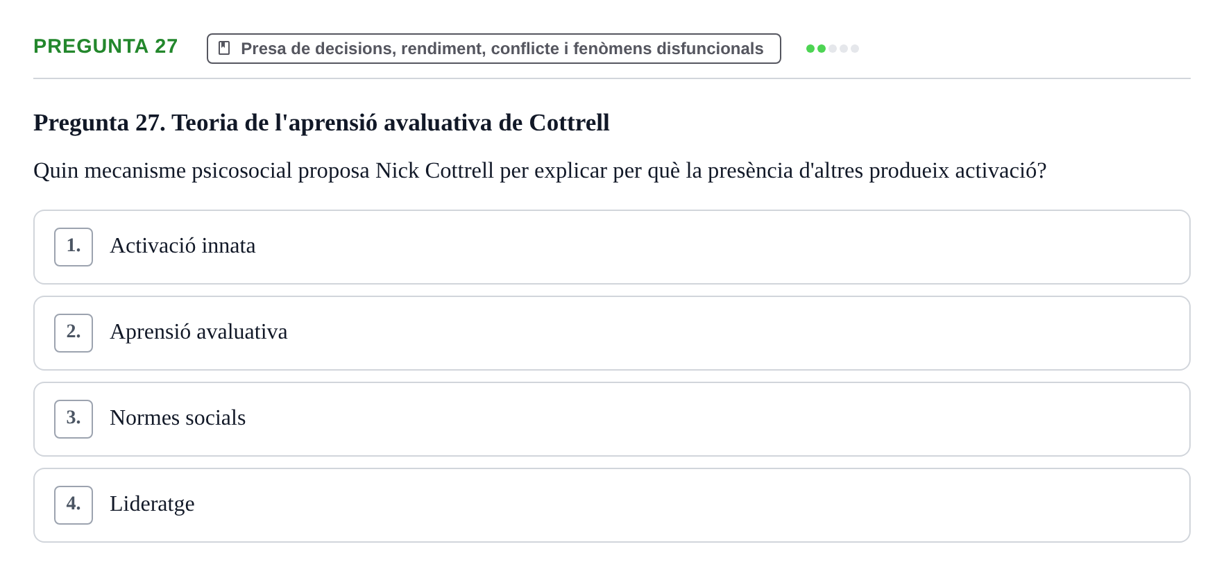 Enunciado: Pregunta 27