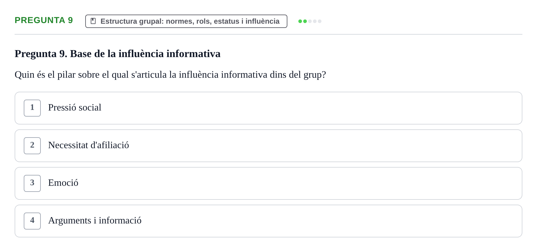 Enunciado: Pregunta 9