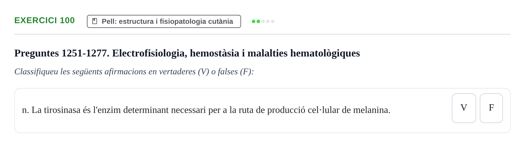 Enunciado: 100 - Pell: estructura i fisiopatologia cutània