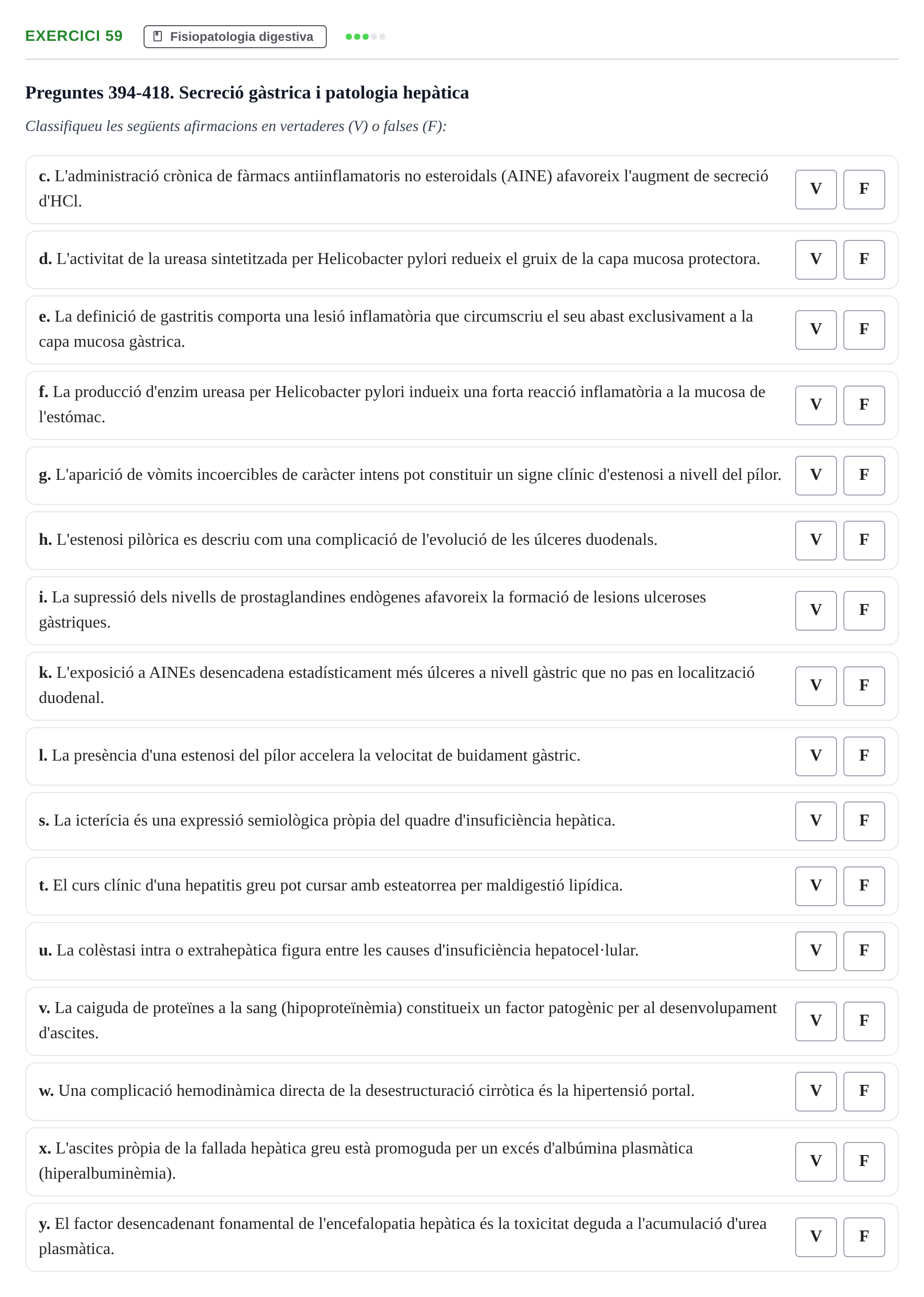 Enunciado: 59 - Fisiopatologia digestiva