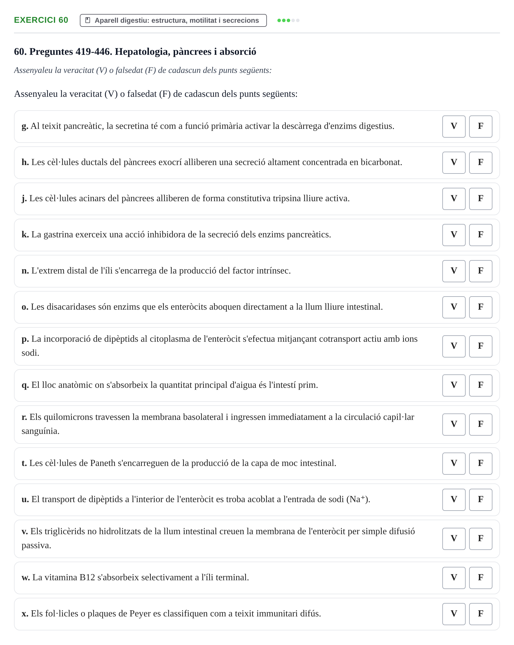 Enunciado: 60 - Aparell digestiu: estructura, motilitat i se…