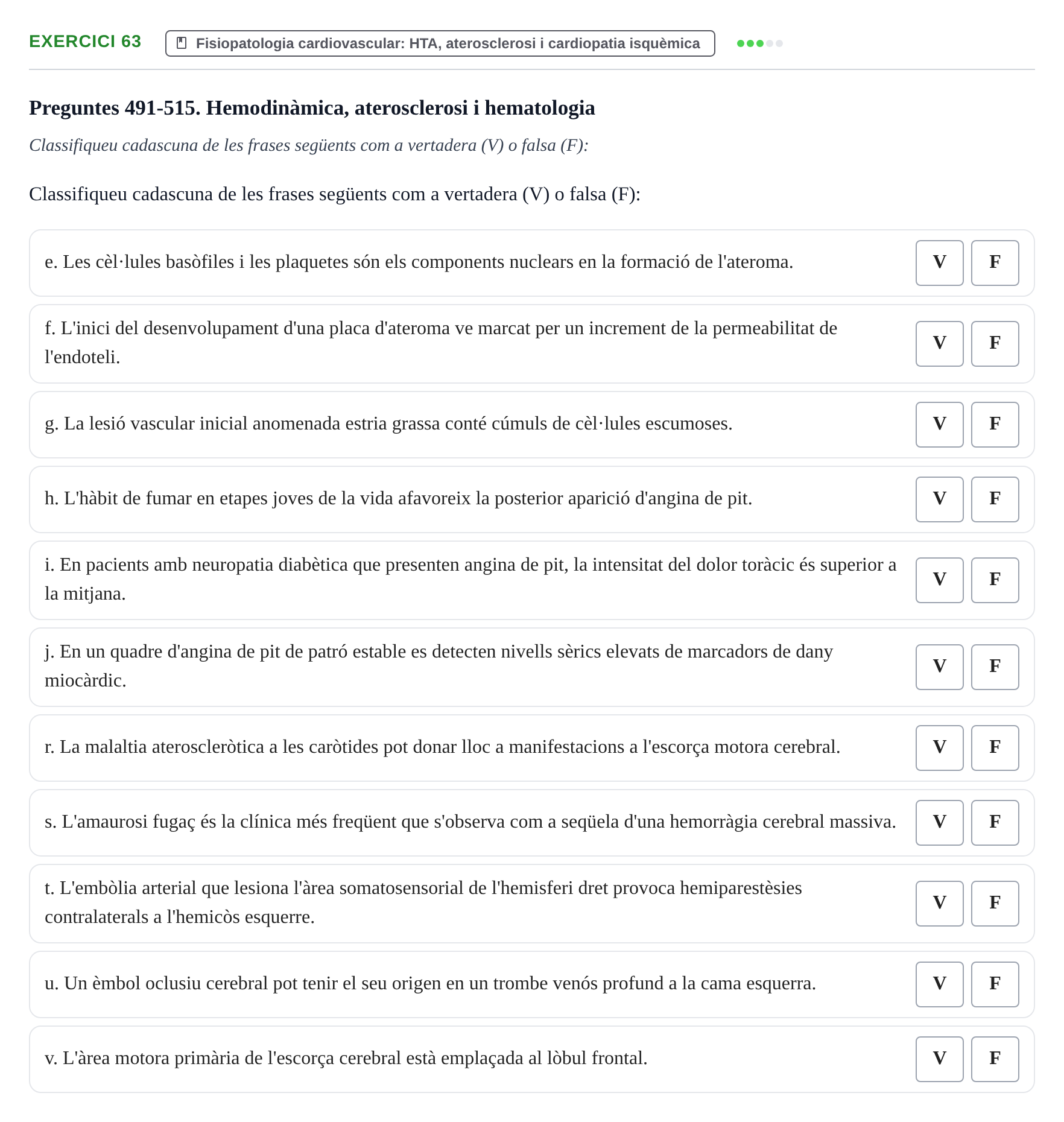 Enunciado: 63 - Fisiopatologia cardiovascular: HTA, ateroscl…