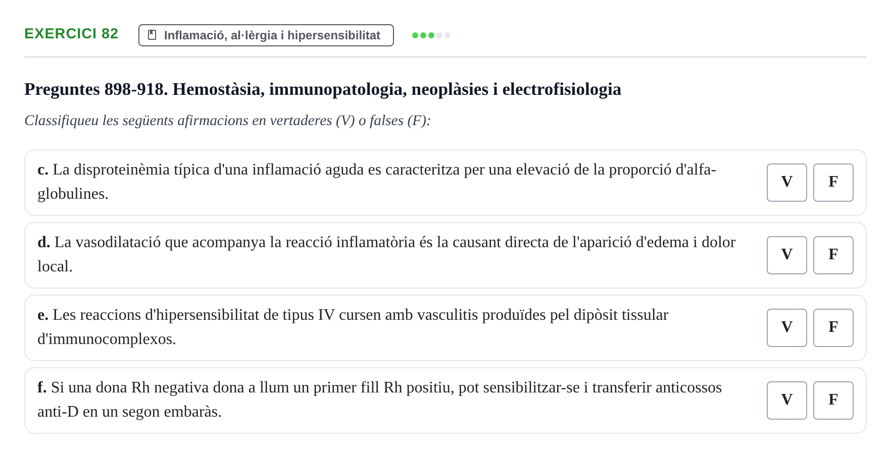 Enunciado: 82 - Inflamació, al·lèrgia i hipersensibilitat
