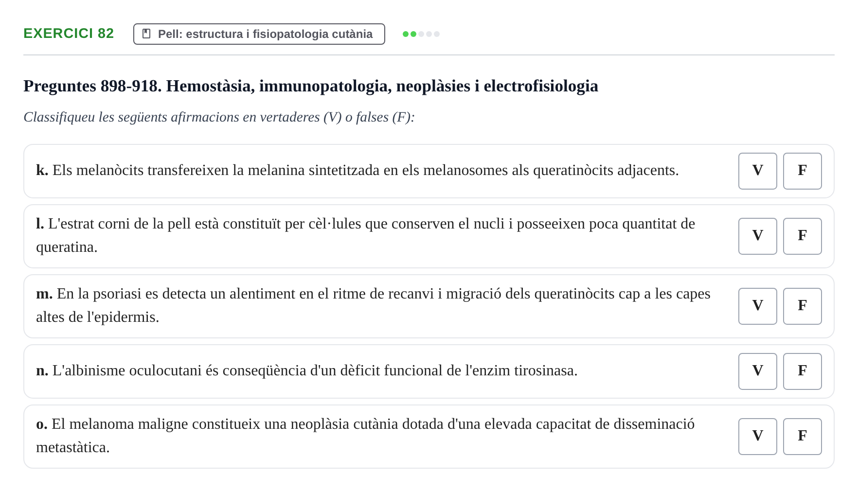 Enunciado: 82 - Pell: estructura i fisiopatologia cutània