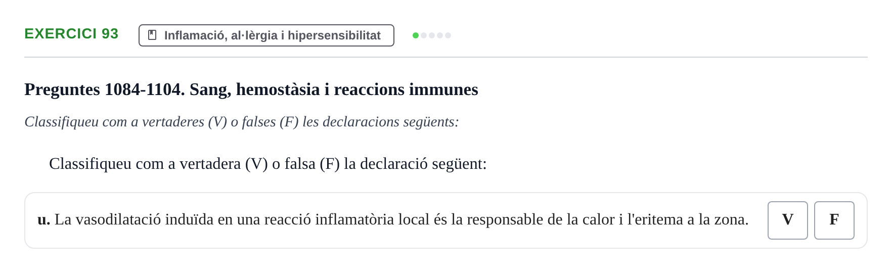 Enunciado: 93 - Inflamació, al·lèrgia i hipersensibilitat