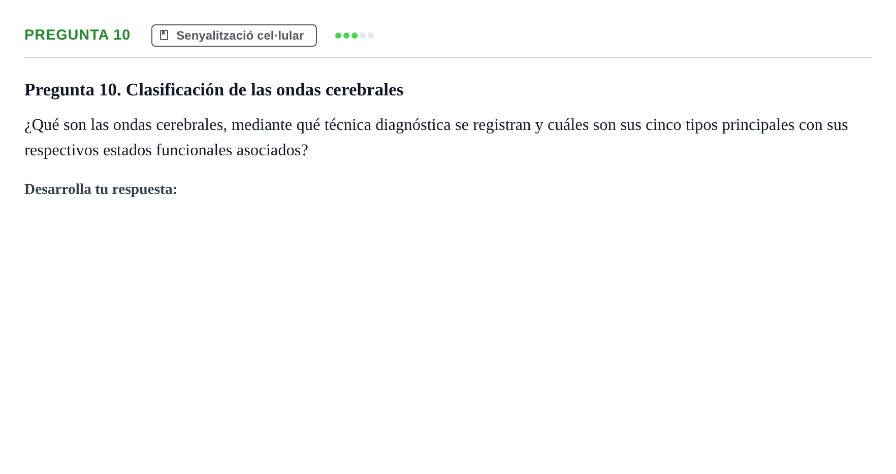 Enunciado: Pregunta 10