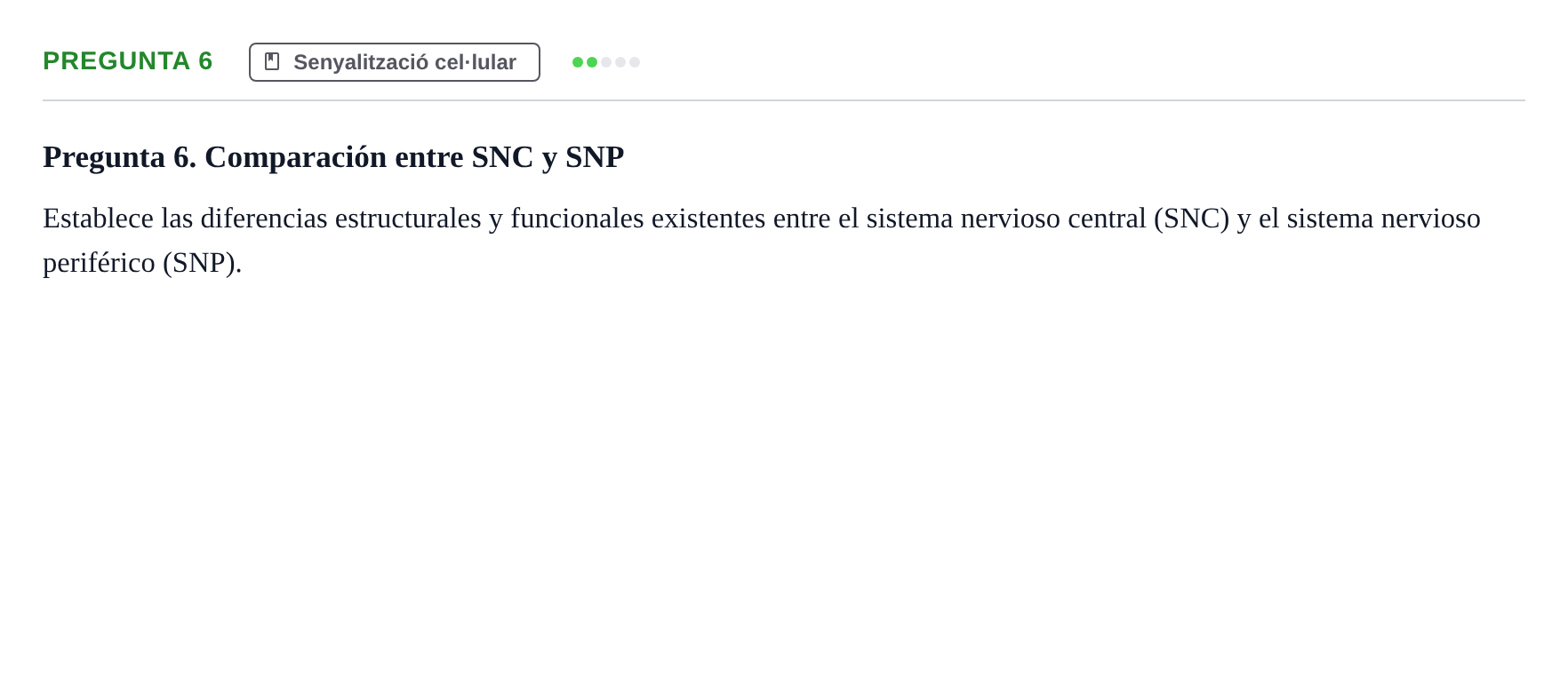 Enunciado: Pregunta 6