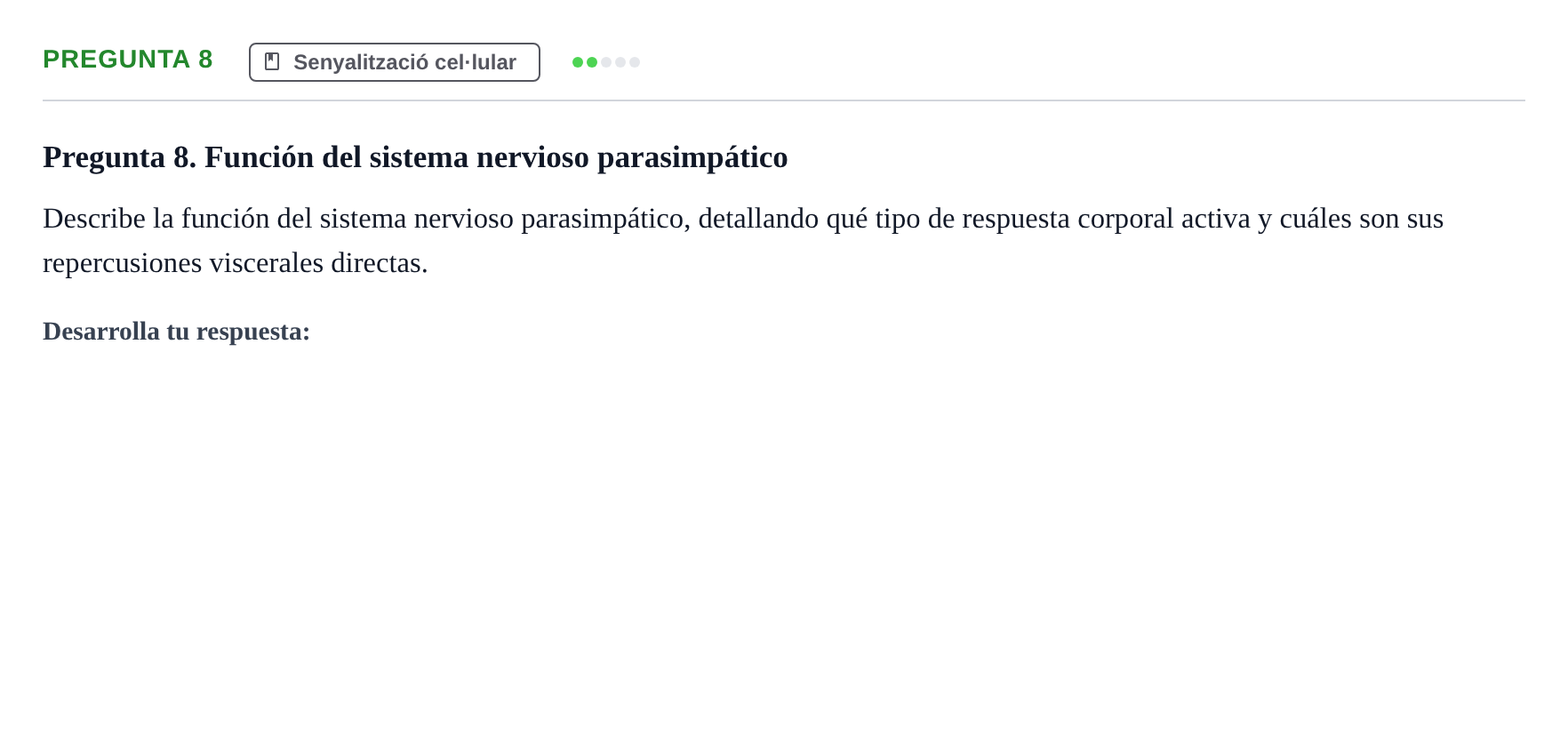 Enunciado: Pregunta 8