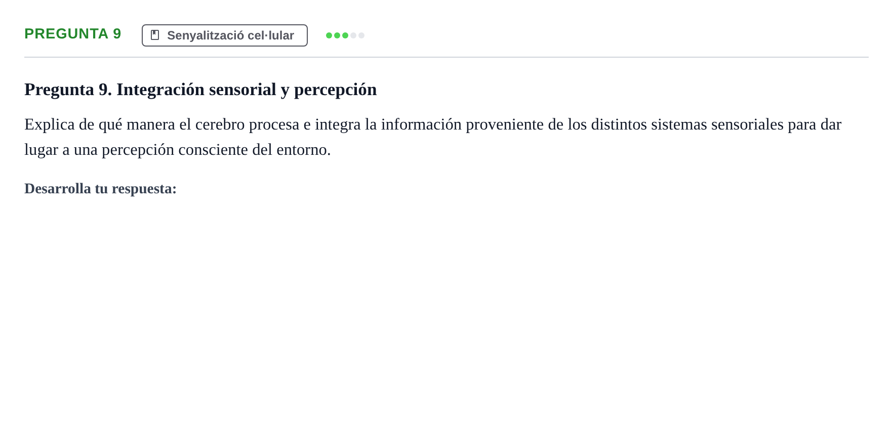 Enunciado: Pregunta 9