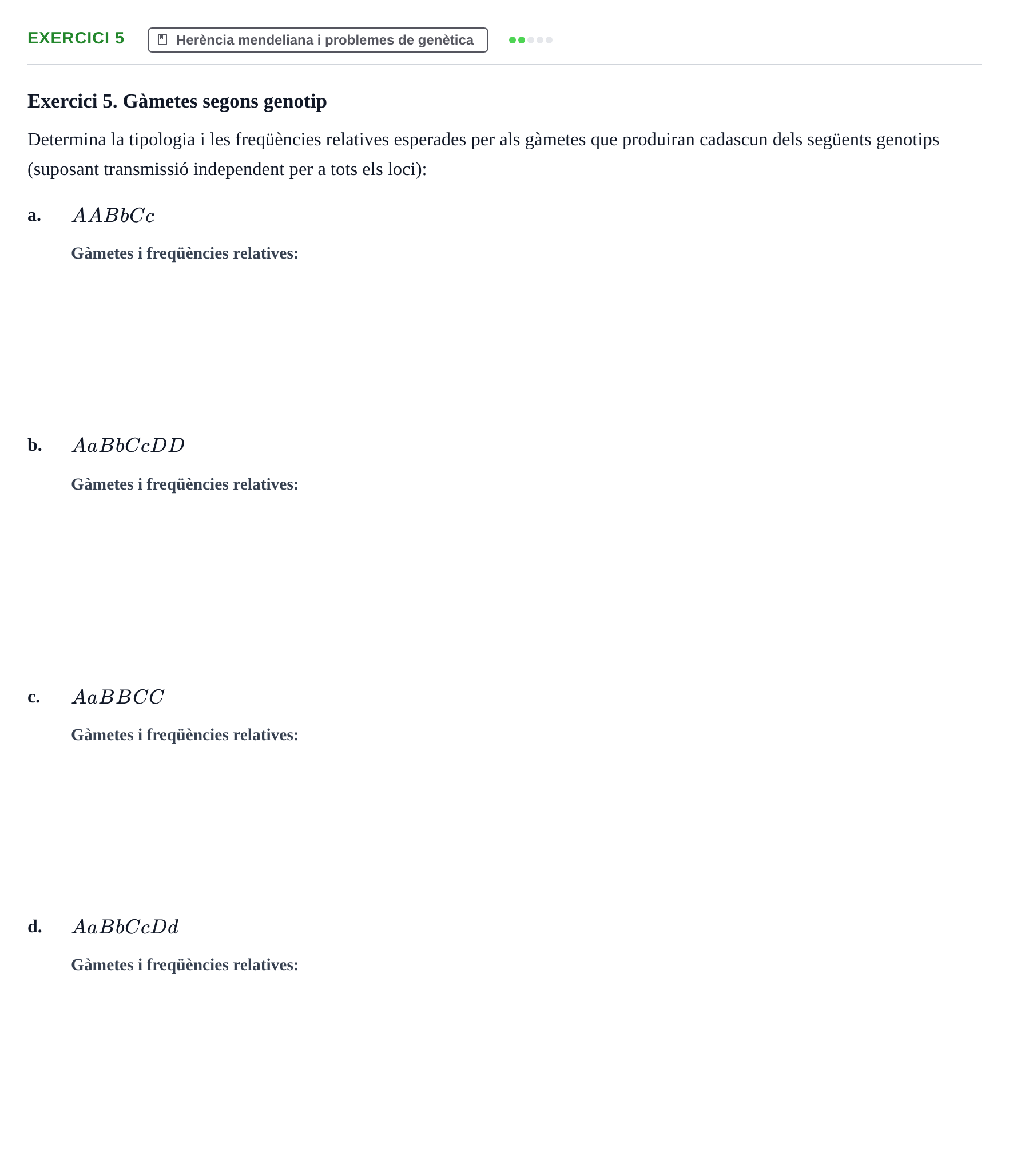 Enunciado: Exercici 5