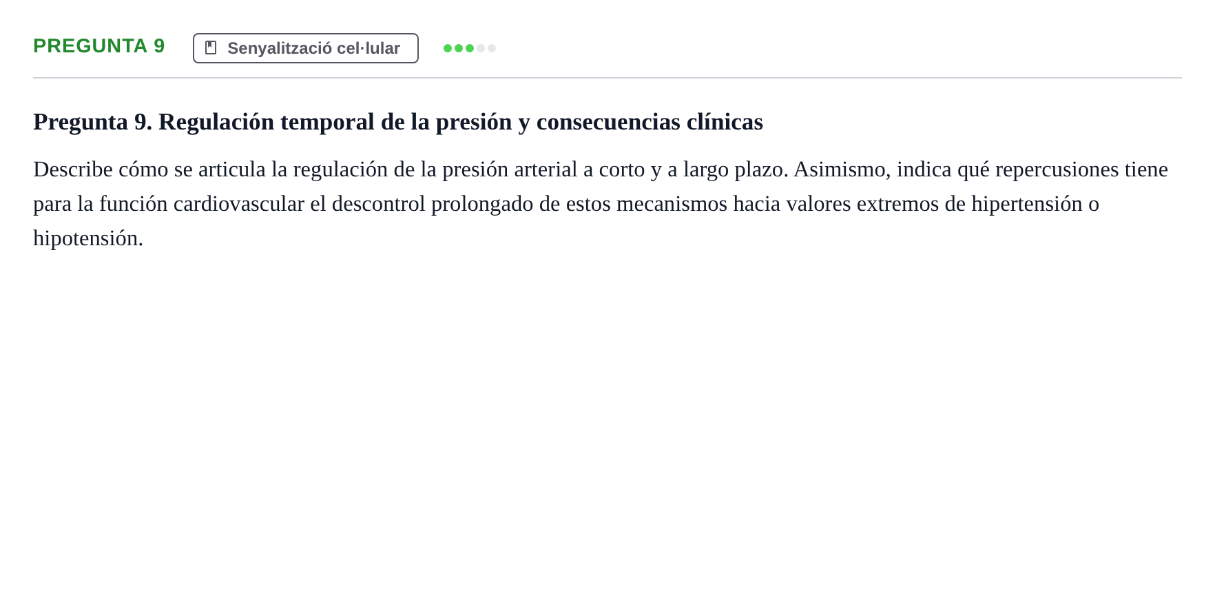 Enunciado: Pregunta 9