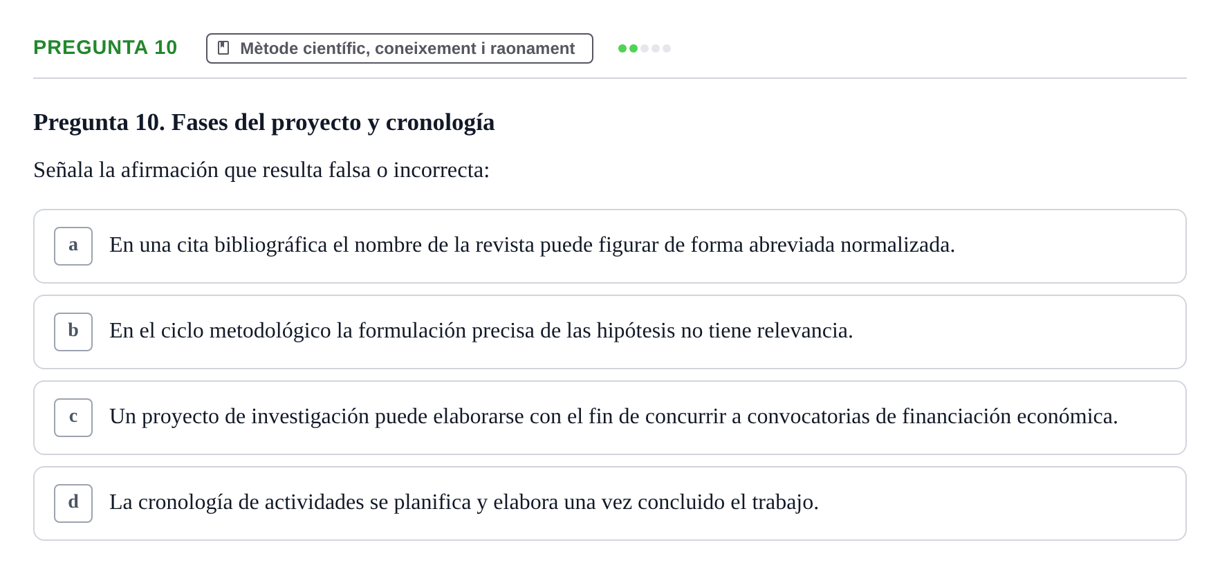 Enunciado: Pregunta 10