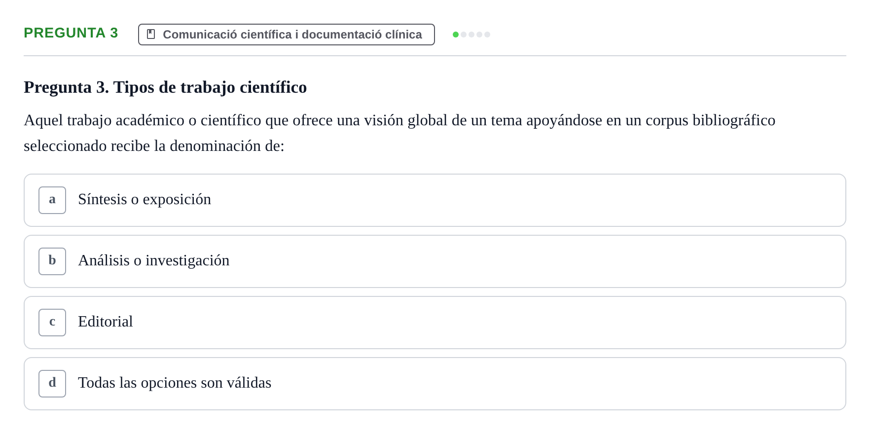 Enunciado: Pregunta 3