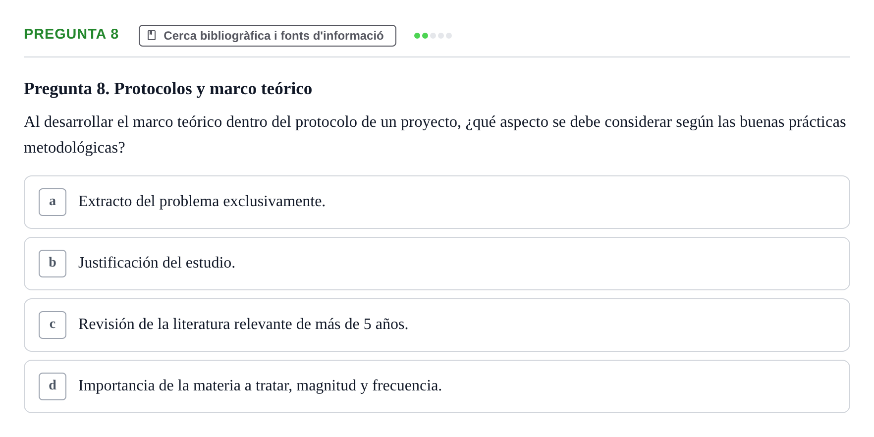 Enunciado: Pregunta 8