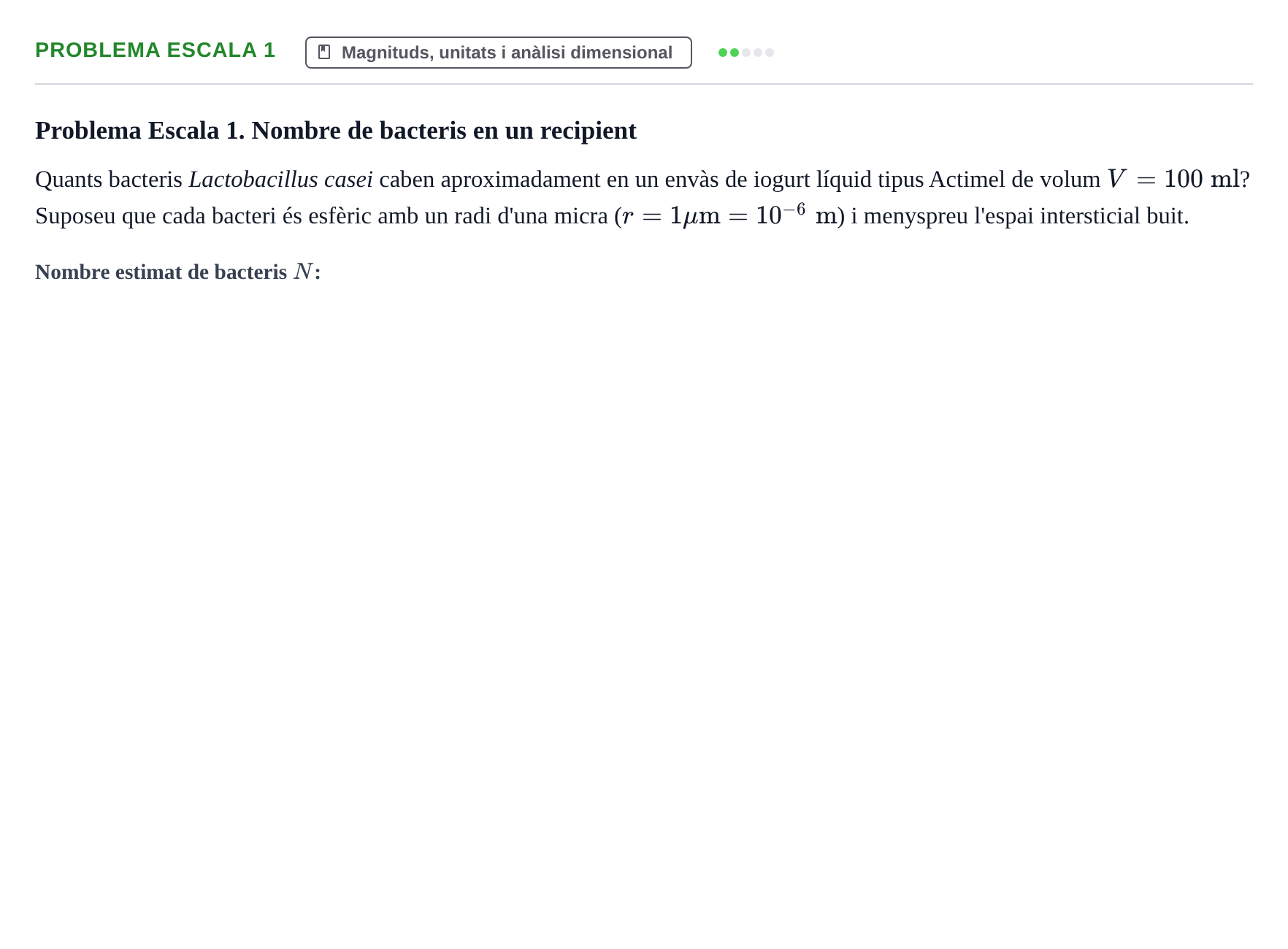 Enunciado: Problema Escala 1