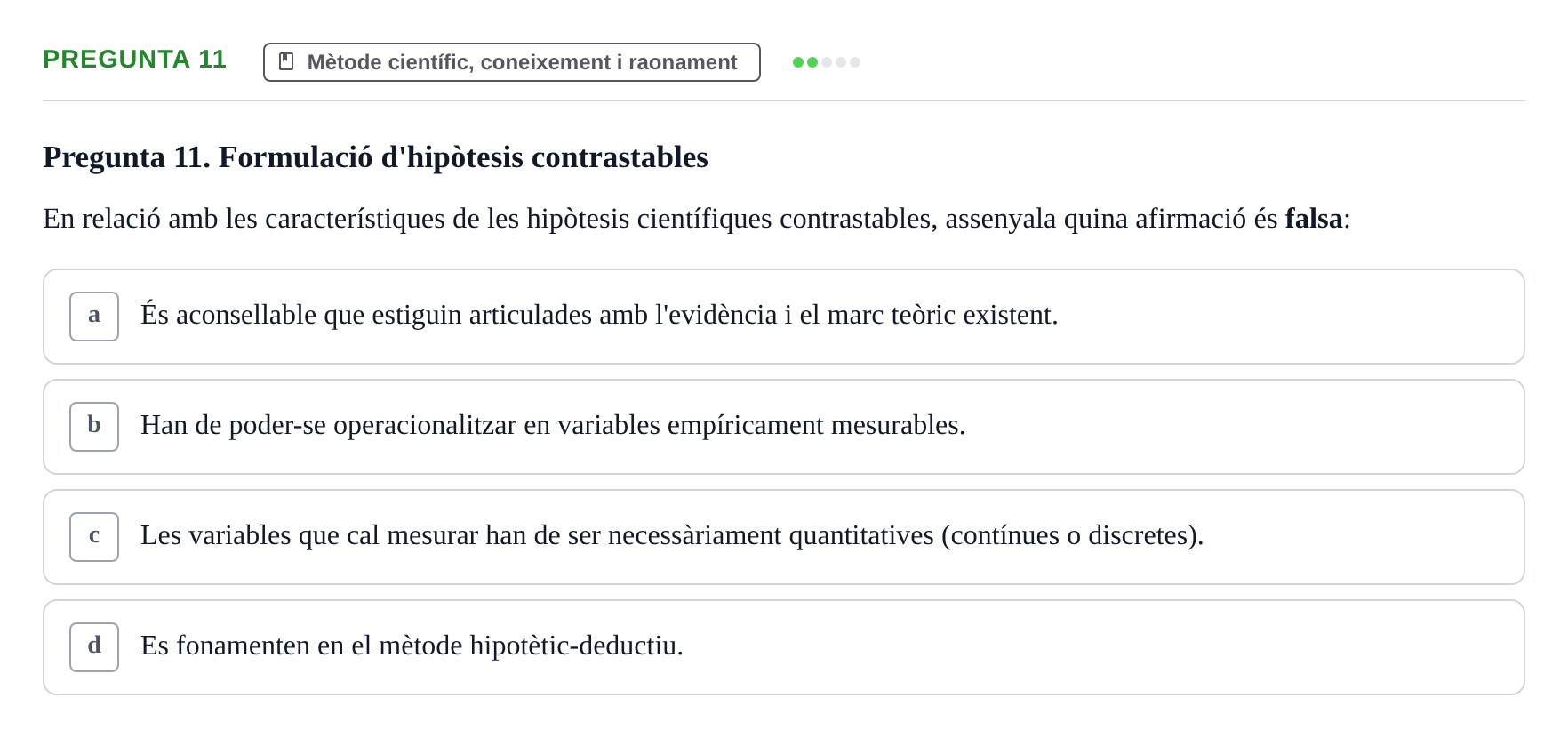 Enunciado: Pregunta 11
