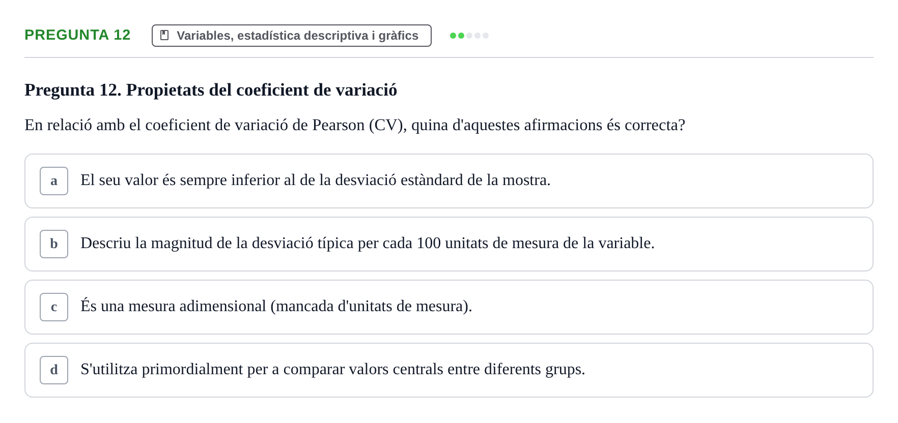 Enunciado: Pregunta 12