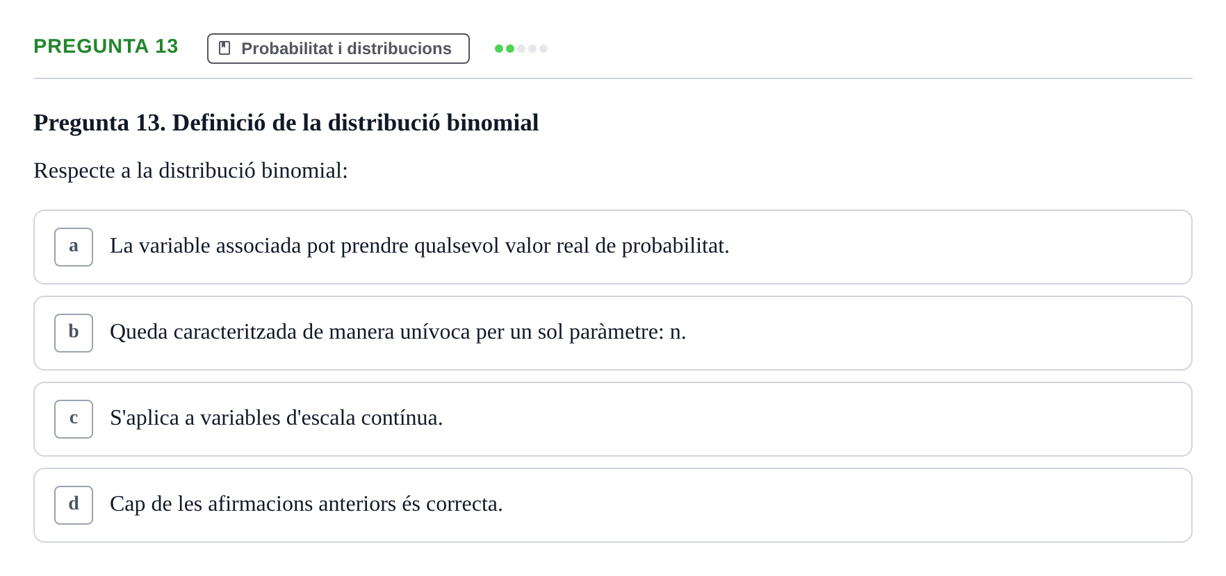 Enunciado: Pregunta 13