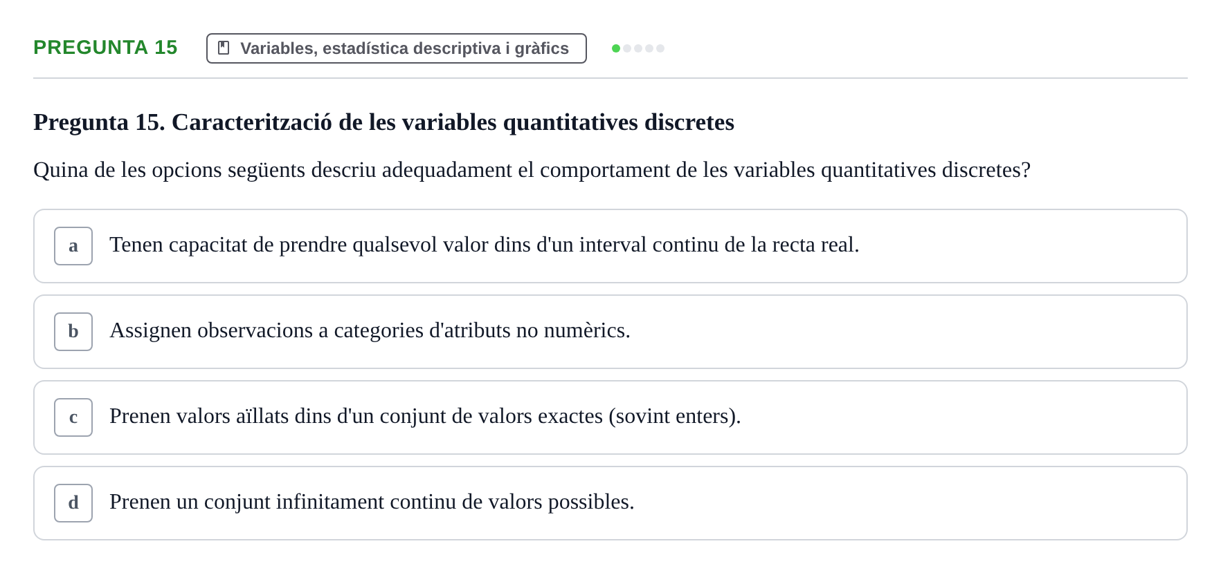 Enunciado: Pregunta 15
