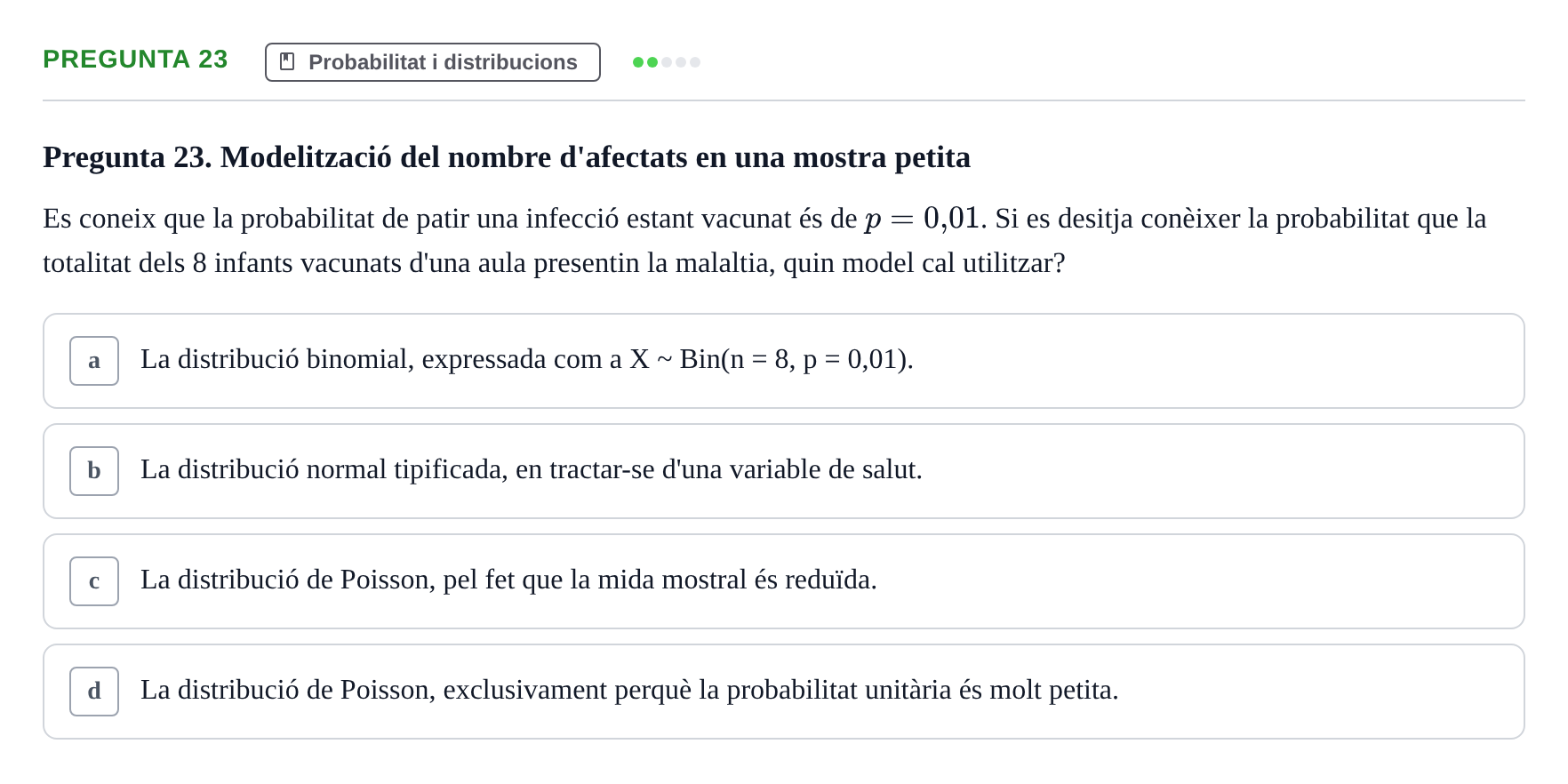 Enunciado: Pregunta 23