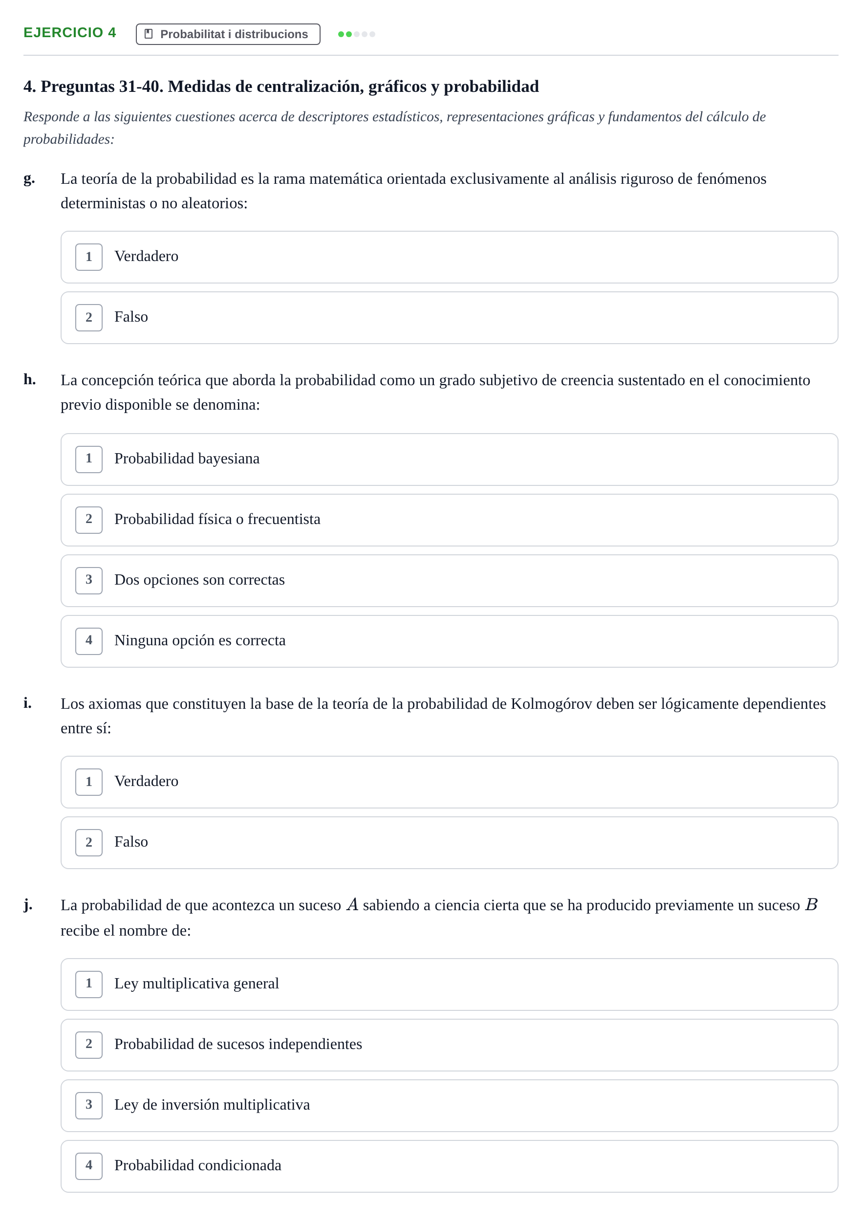 Enunciado: 4 - Probabilitat i distribucions