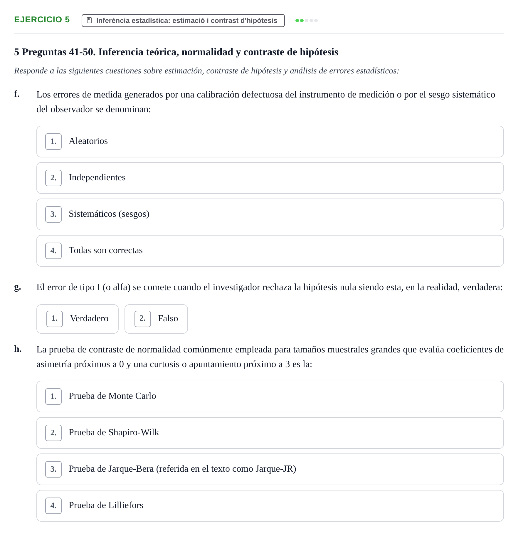 Enunciado: 5 - Inferència estadística: estimació i contrast…
