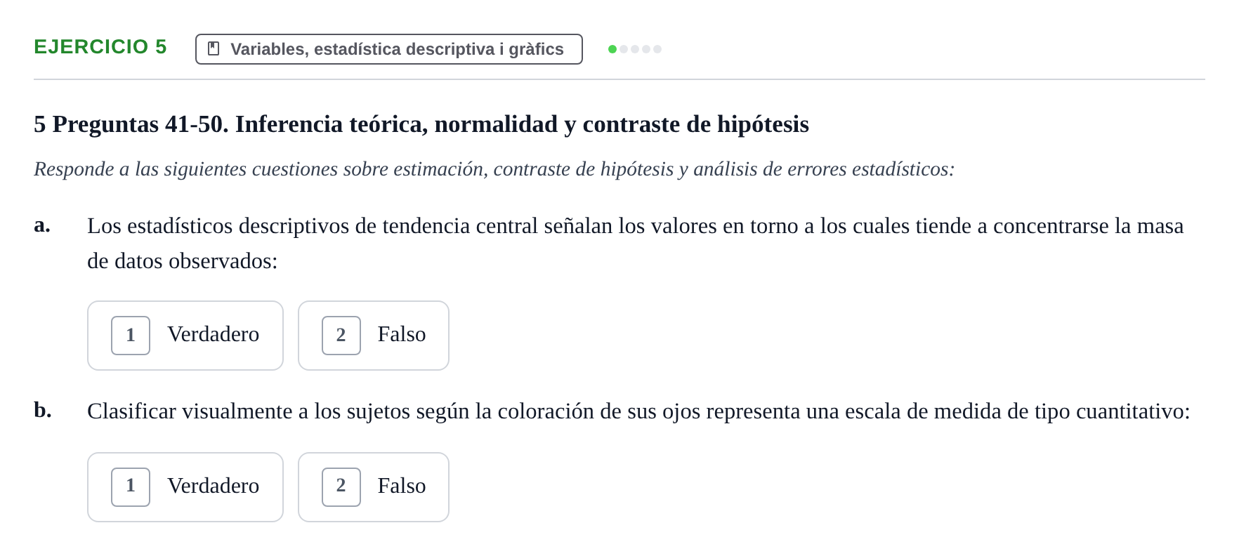 Enunciado: 5 - Variables, estadística descriptiva i gràfics