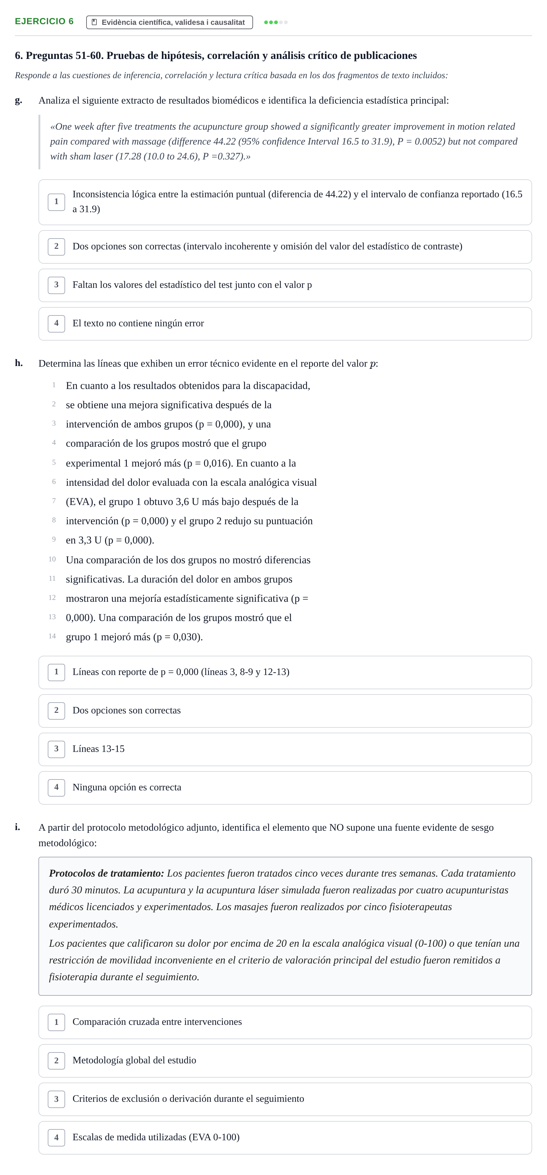 Enunciado: 6 - Evidència científica, validesa i causalitat