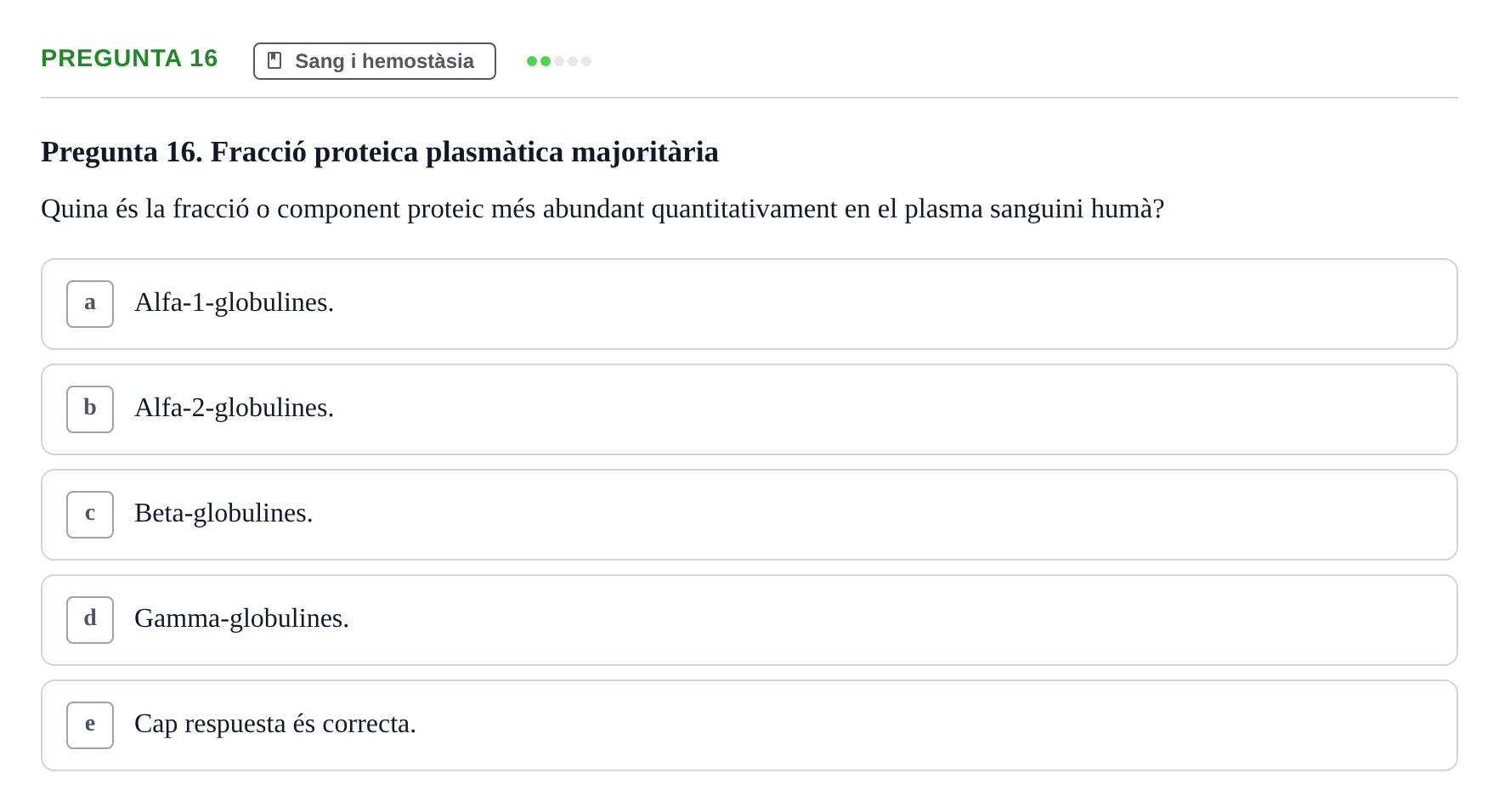 Enunciado: Pregunta 16