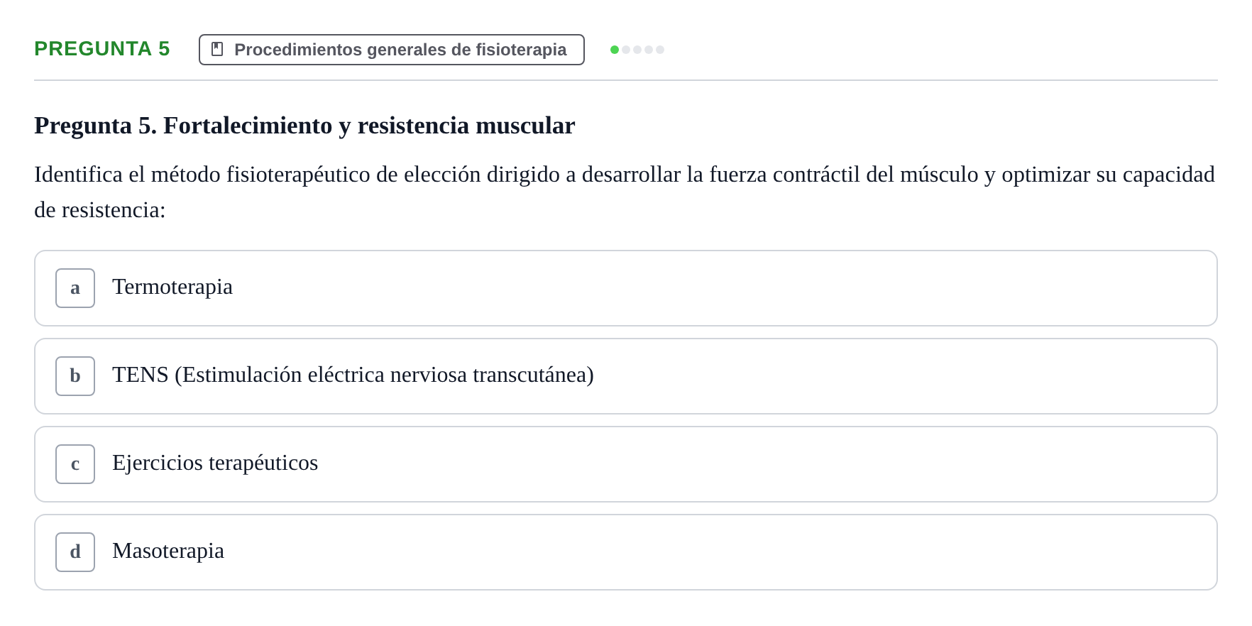 Enunciado: Pregunta 5